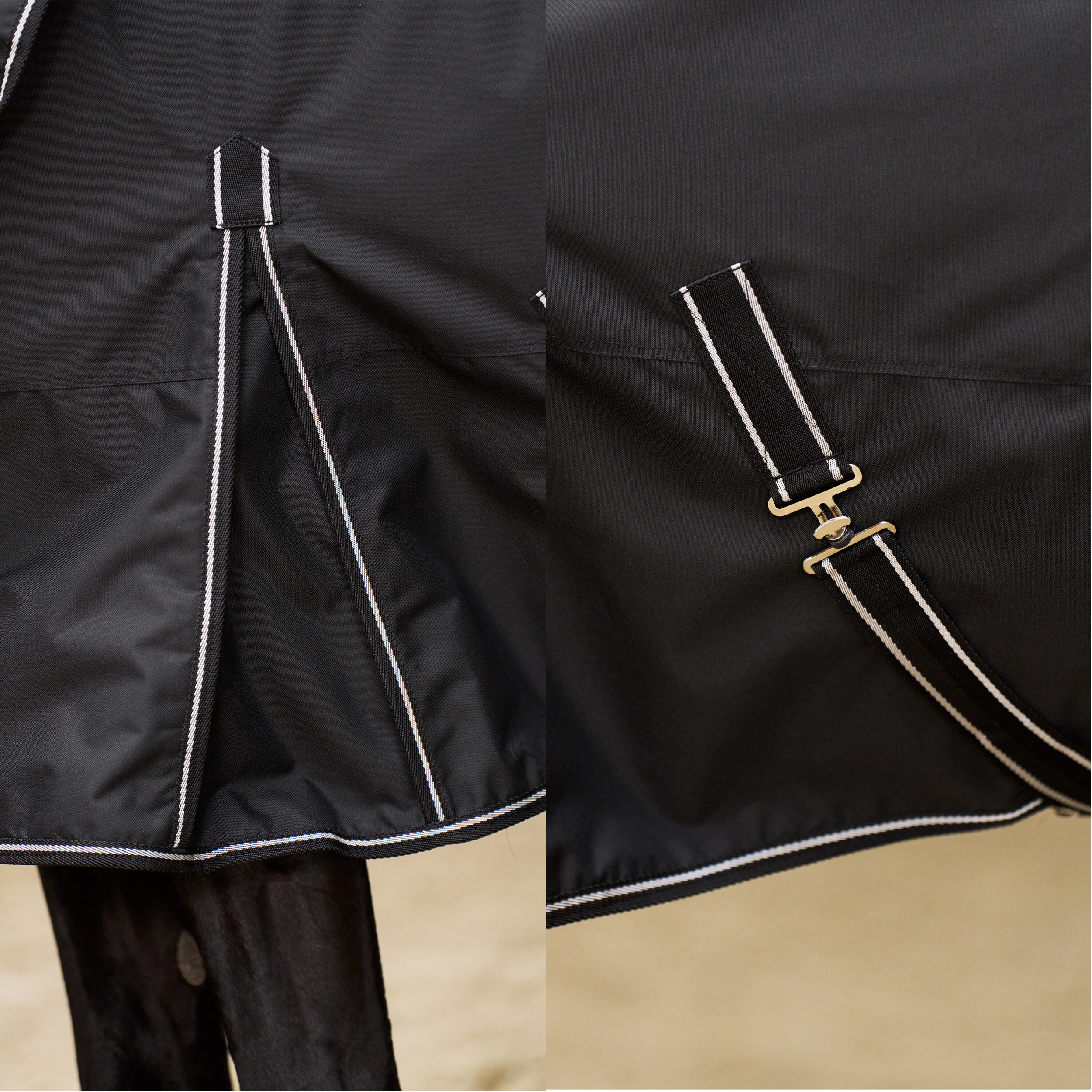 Outdoordecke mit Halsteil (abnehmbar) Polarfleecefutter IRHBasic schwarz