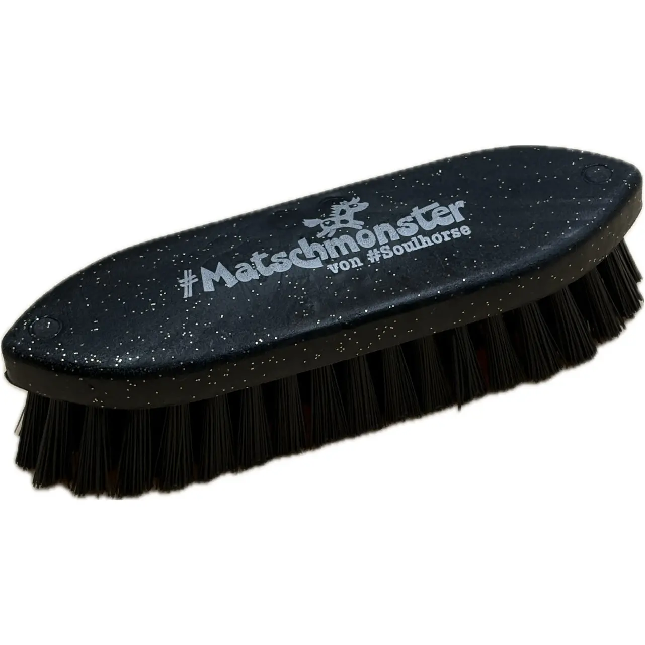Mähnenbürste klein 3cm SOULHORSE MATSCHMONSTER GLITZER schwarz