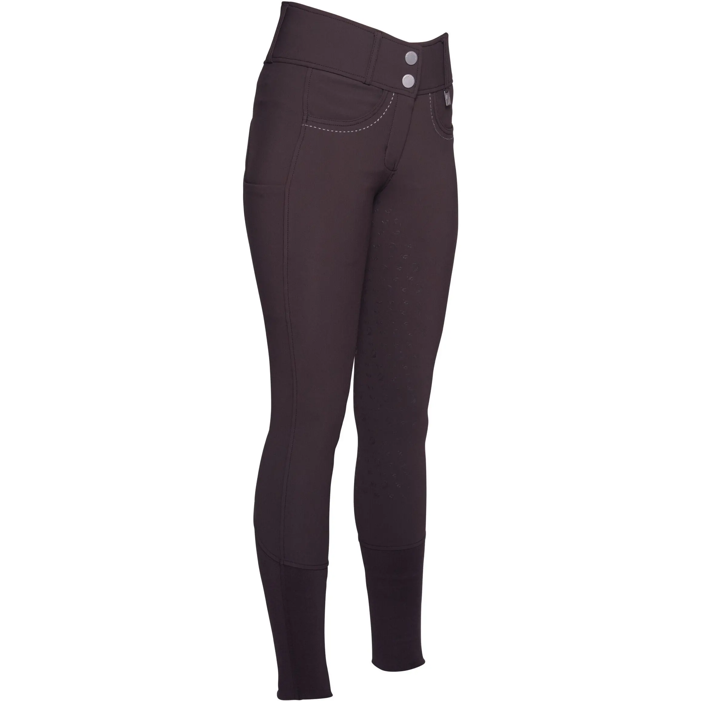 Damen Reithose Silikon Vollbesatz AREZZO dunkelbraun