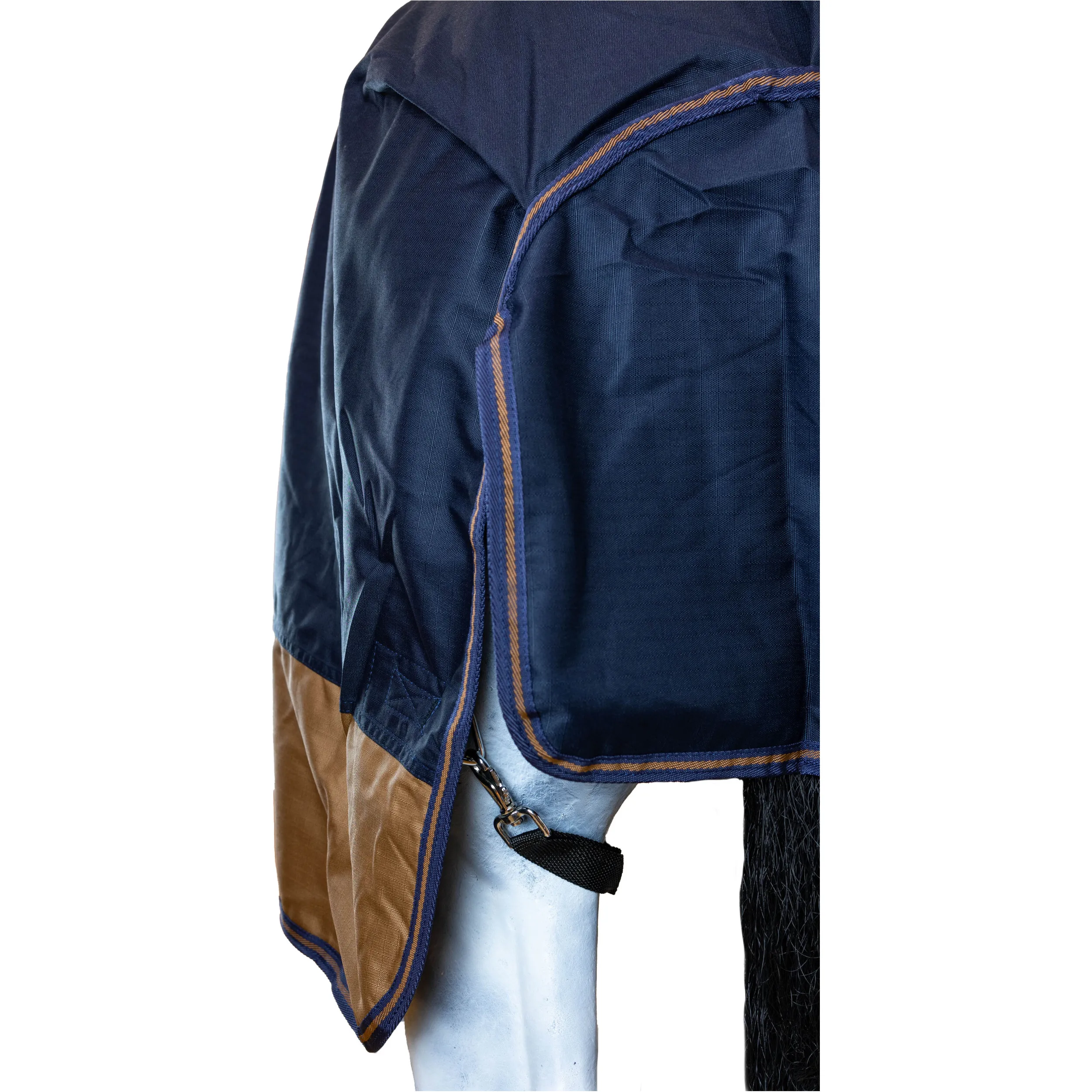 Winterdecke High Neck 200g Füllung 600D BASICLINE dunkelblau/braun