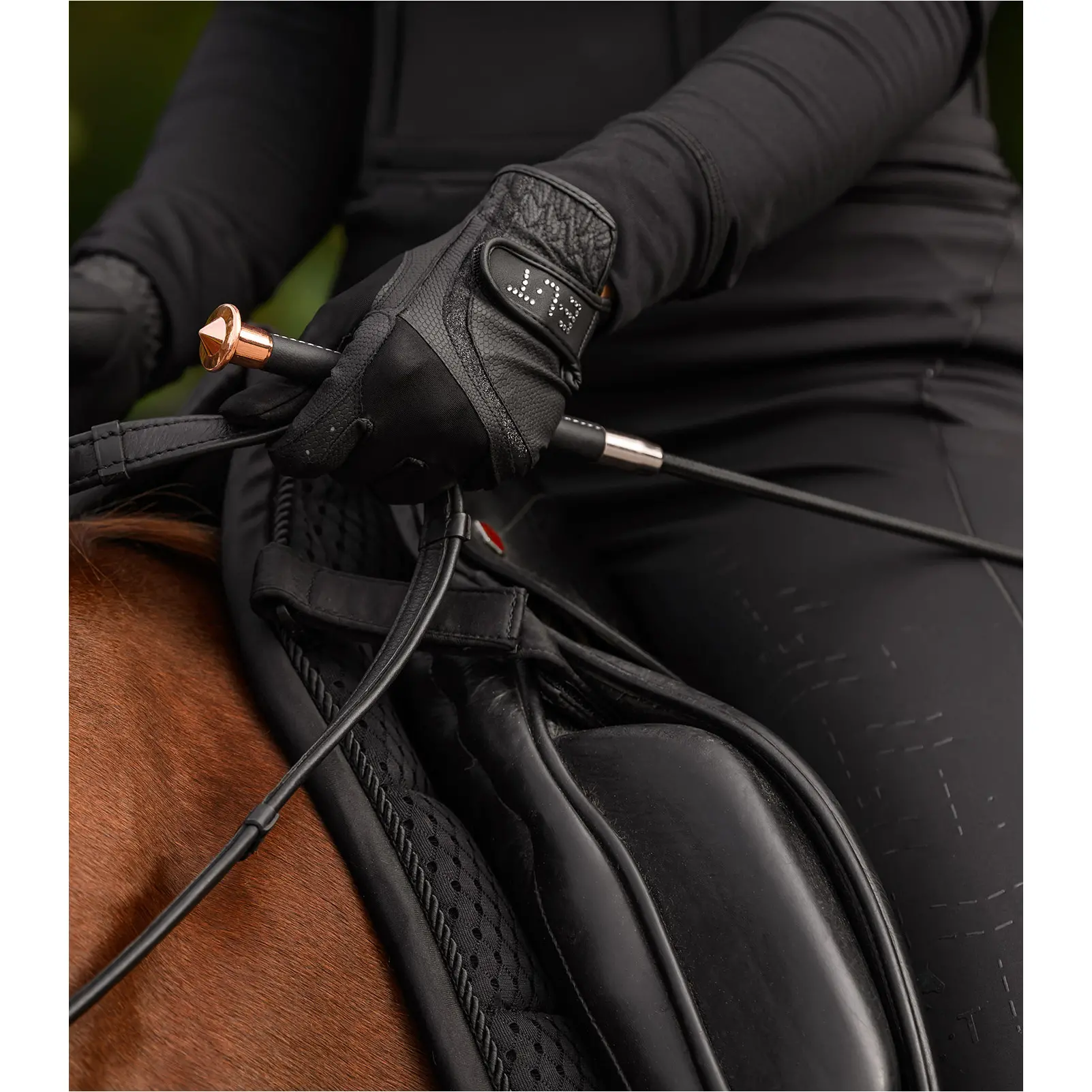 Dressurgerte NOBLESSE schwarz/rosegold