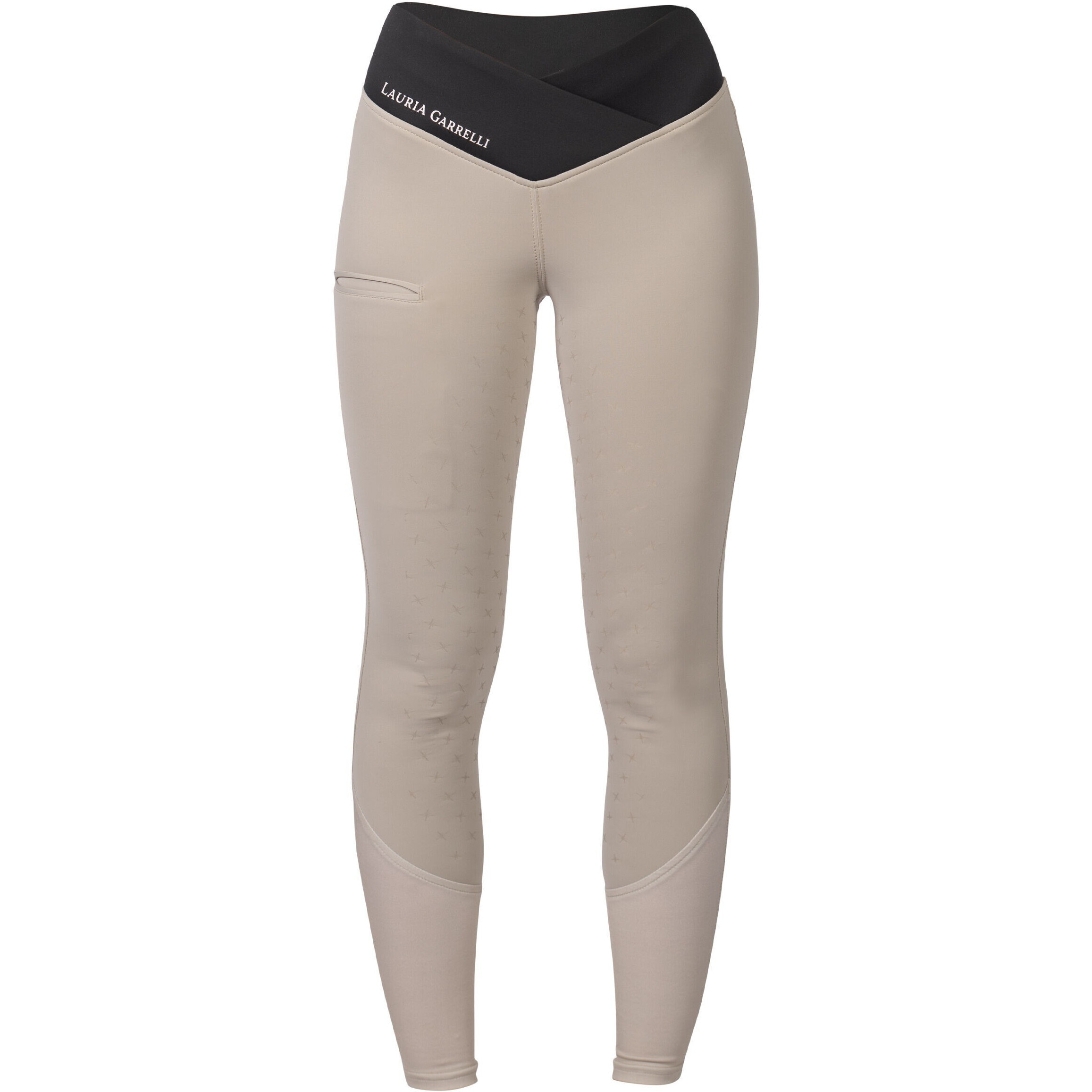 Damen Reitleggings Silikon Vollbesatz LIMONE grau/beige