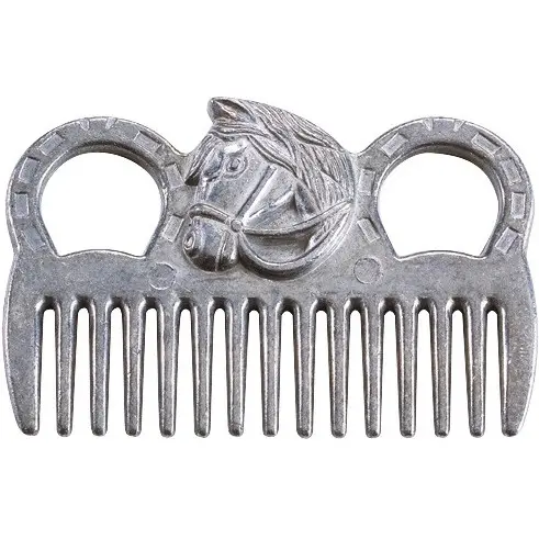 Mähnenkamm Aluminium mit Pferdekopf