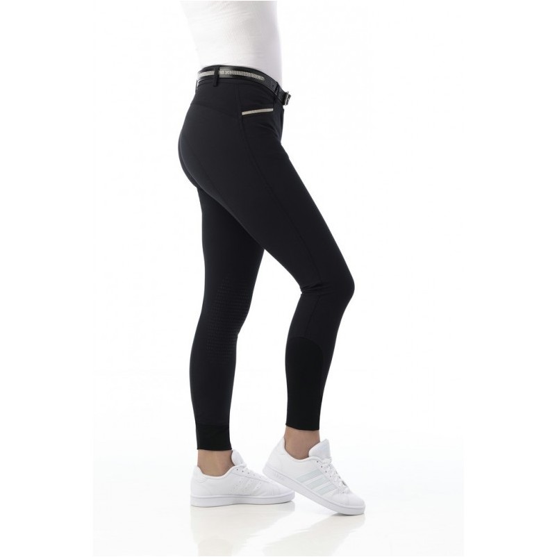 Damen Reithose Silikon Kniebesatz GIZELschwarz