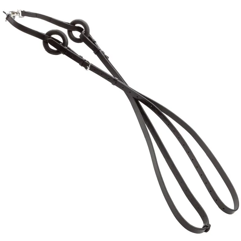 Ausbinder Leder mit Gummiring schwarz