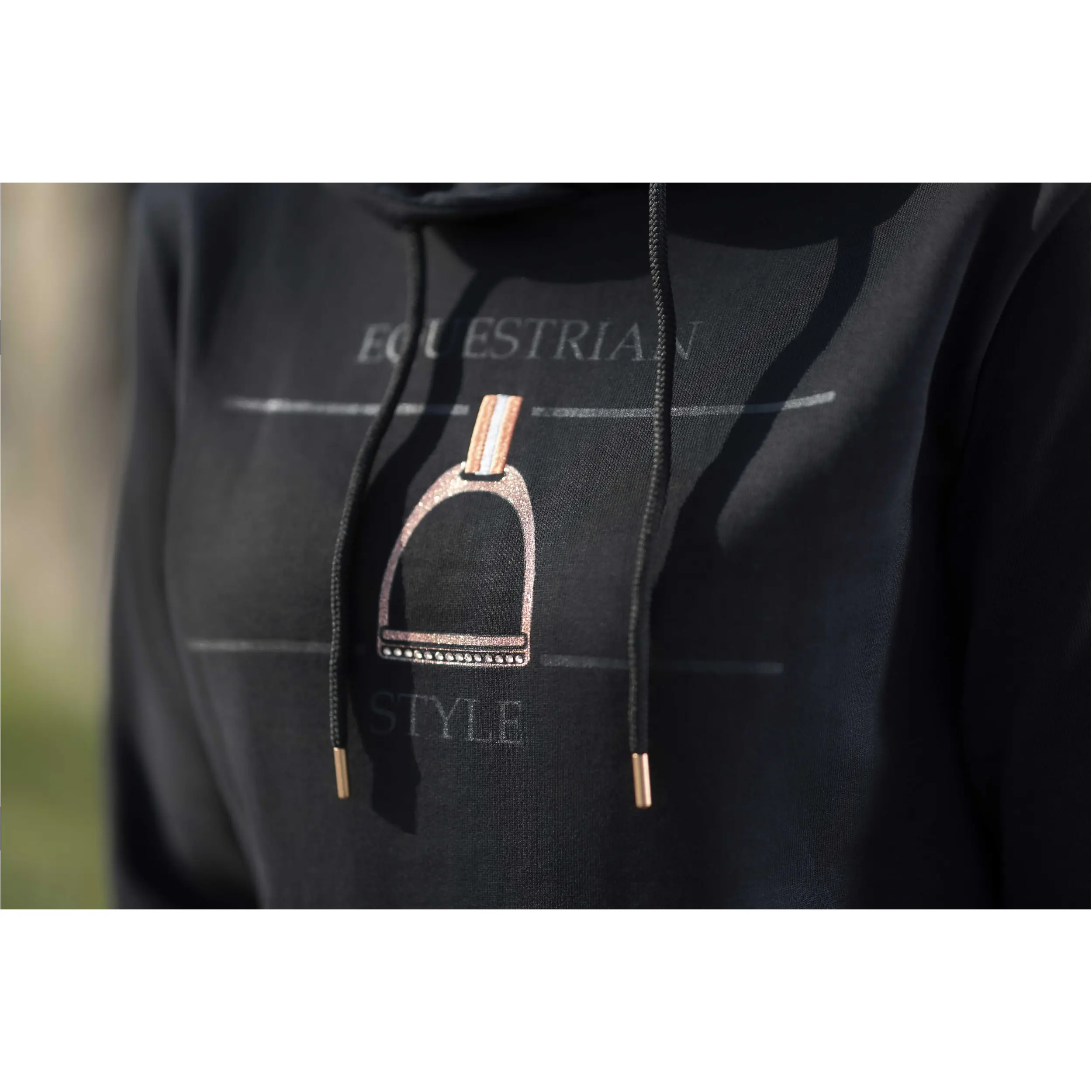 Damen Hoody EQUINE SPORTS STYLE schwarz/rosegold