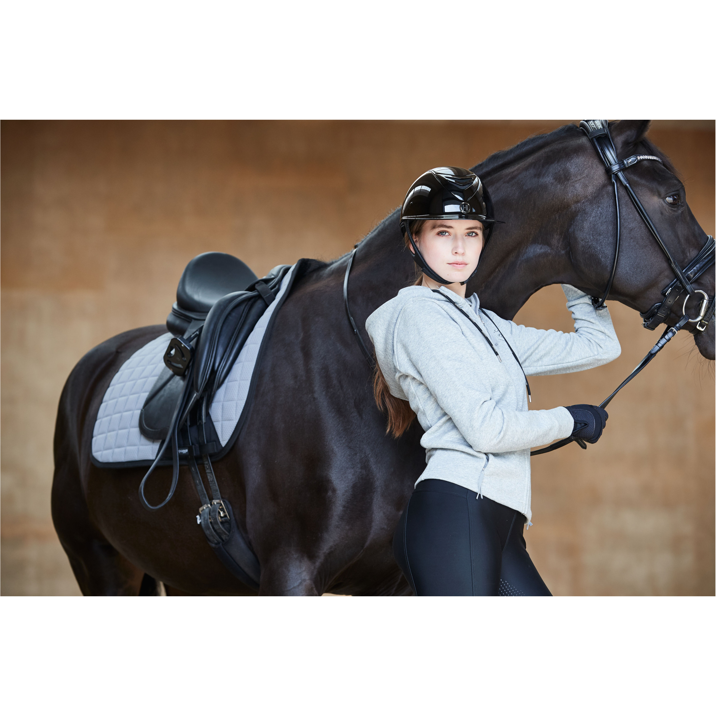 Damen Kapuzenpullover mit Reißverschluss NATALIE grau melange