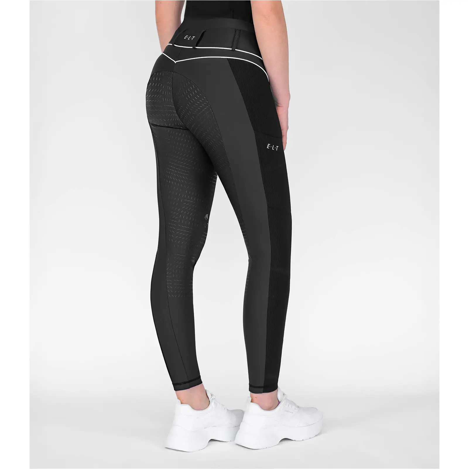 Kinder Reitleggings Silikon Vollbesatz SUSANN schwarz