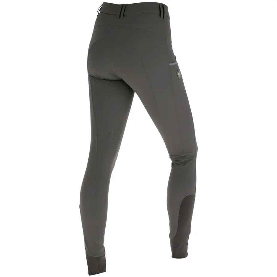 Damen Reithose Silikon Kniebesatz BALI grau