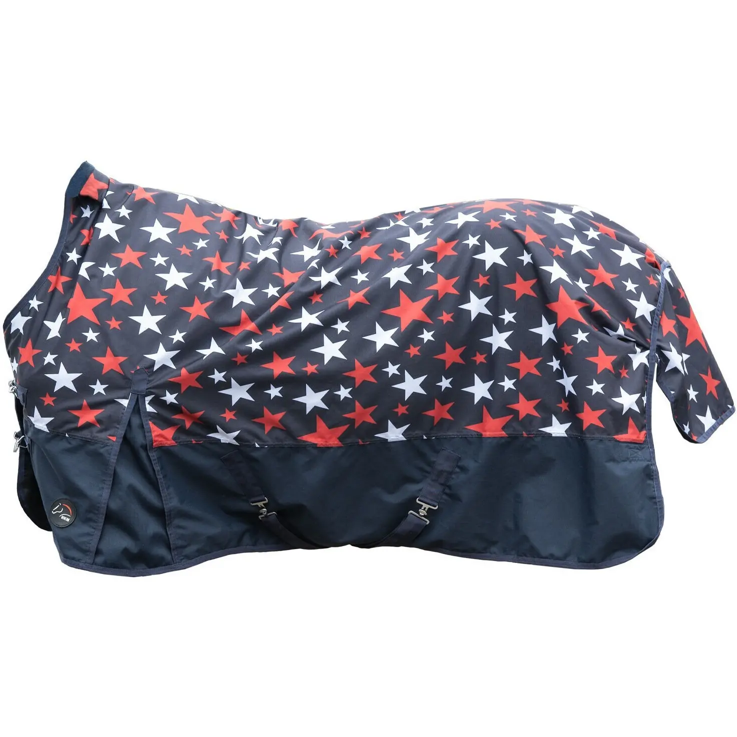 Weidedecke High Neck 100g Füllung 600D NORWICH navy mit Sternenmuster