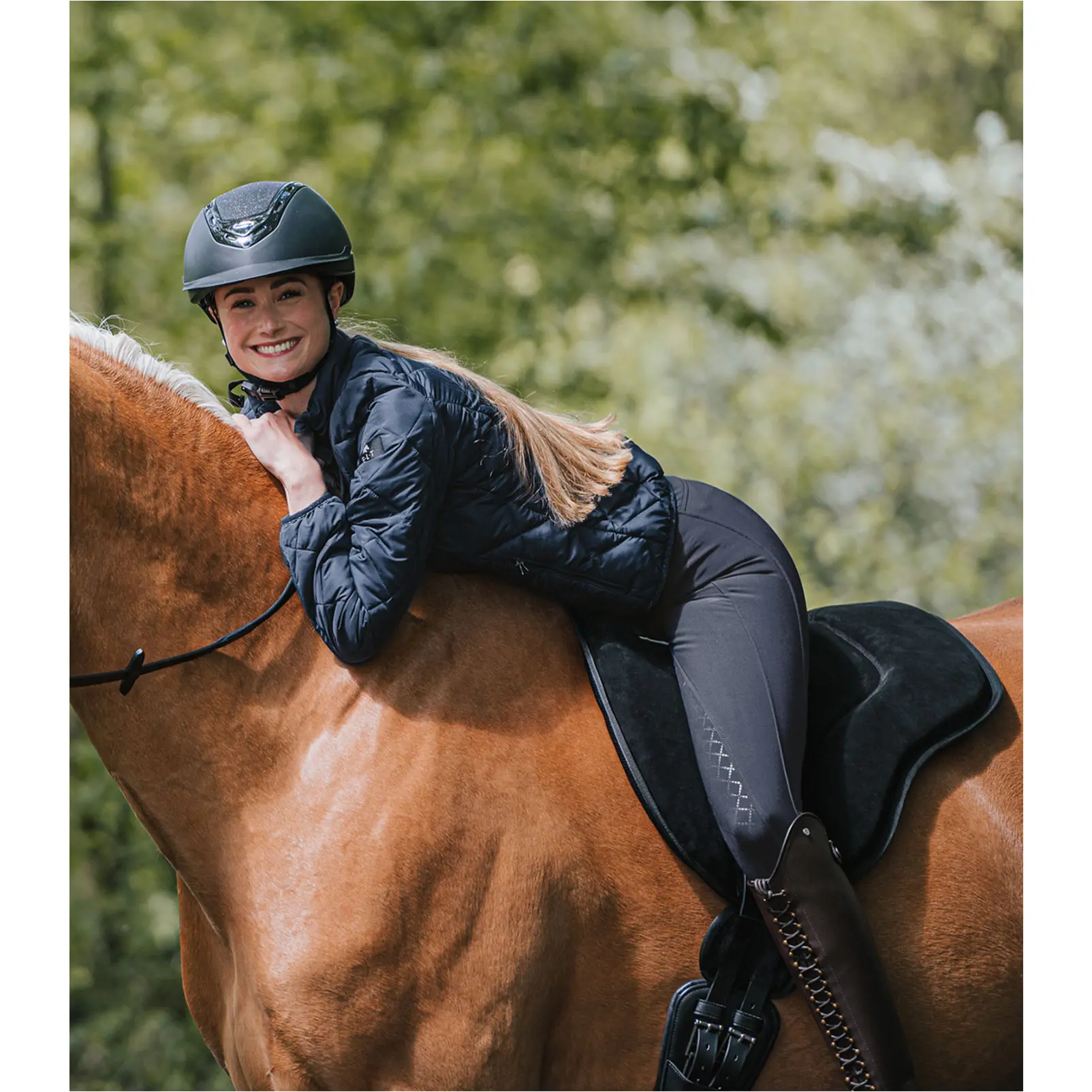 Reitpad Wildleder schwarz