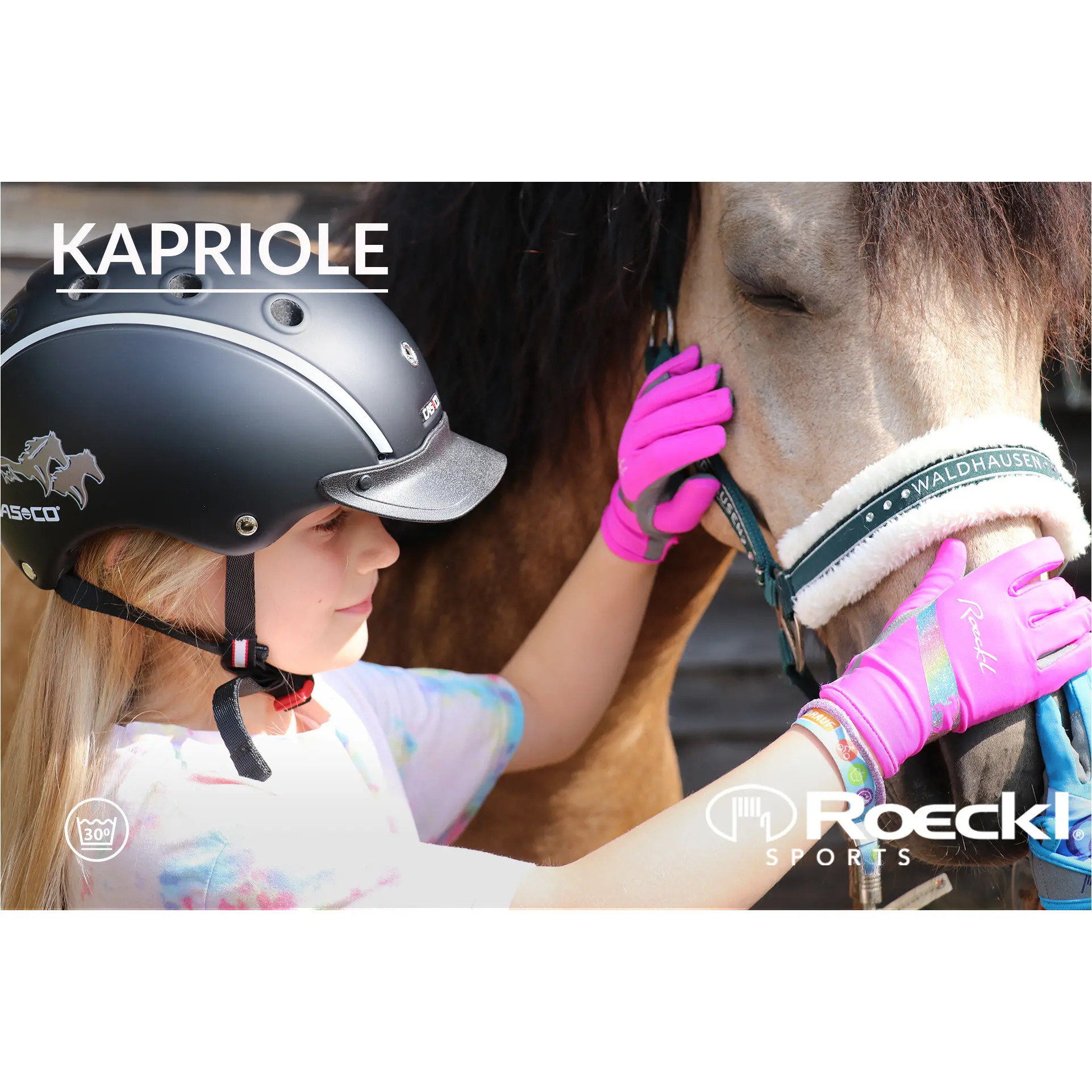 Kinder Reithandschuhe KAPRIOLE deep pink