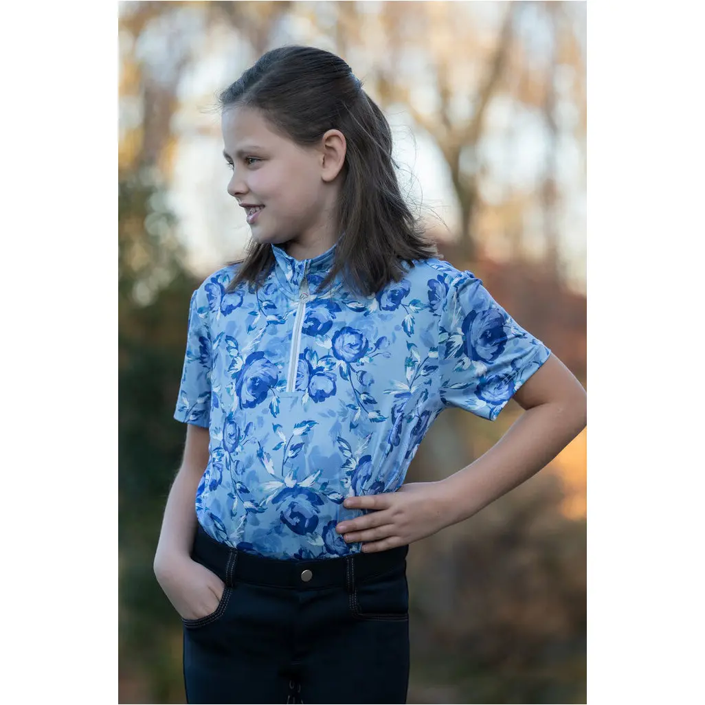 Kinder Funktionsshirt CHARLOTTE KIDS dunkelblau/hellblau