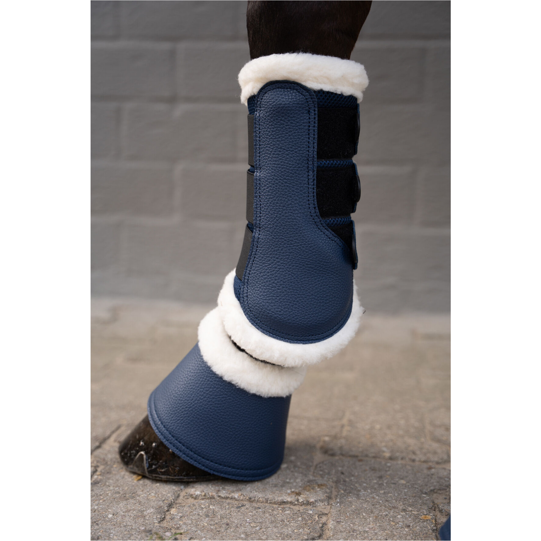 Gamaschen mit Fell COMFORT PREMIUM MESH dunkelblau