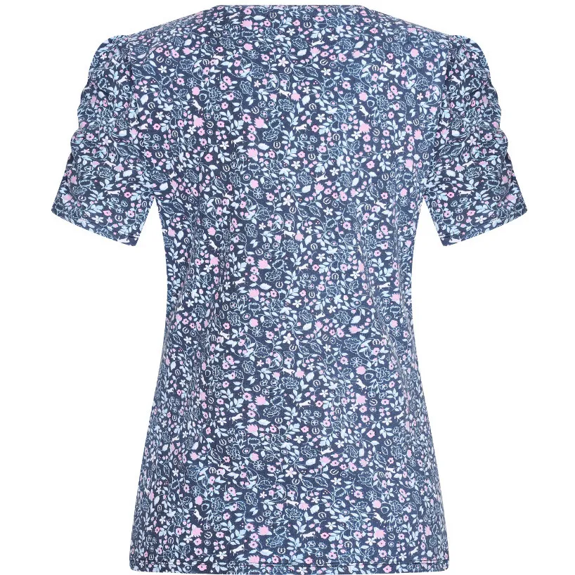 Damen T-Shirt IRHStrike a pose Flower navy AOP