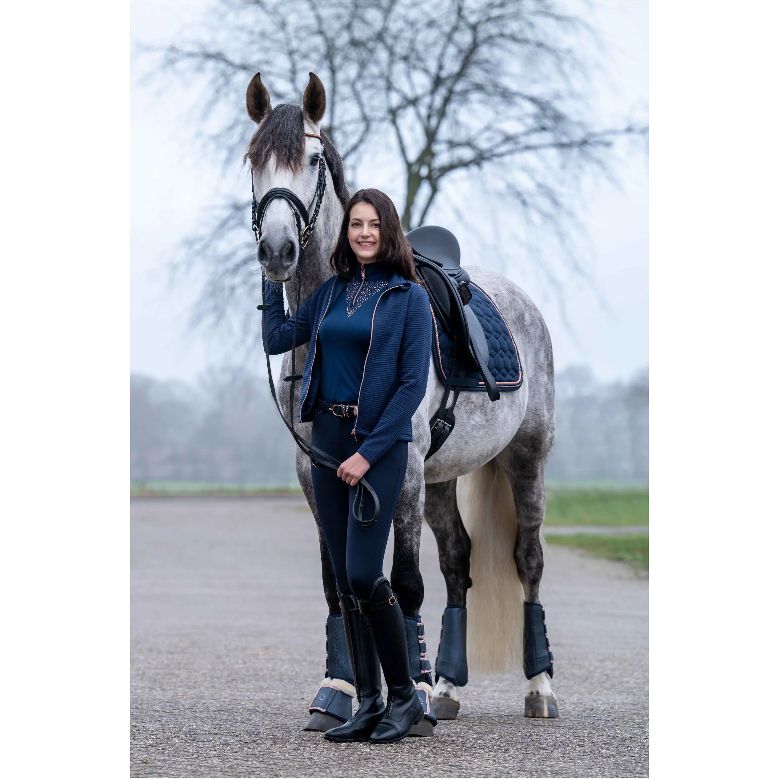 Damen Sweatjacke YVONNE dunkelblau