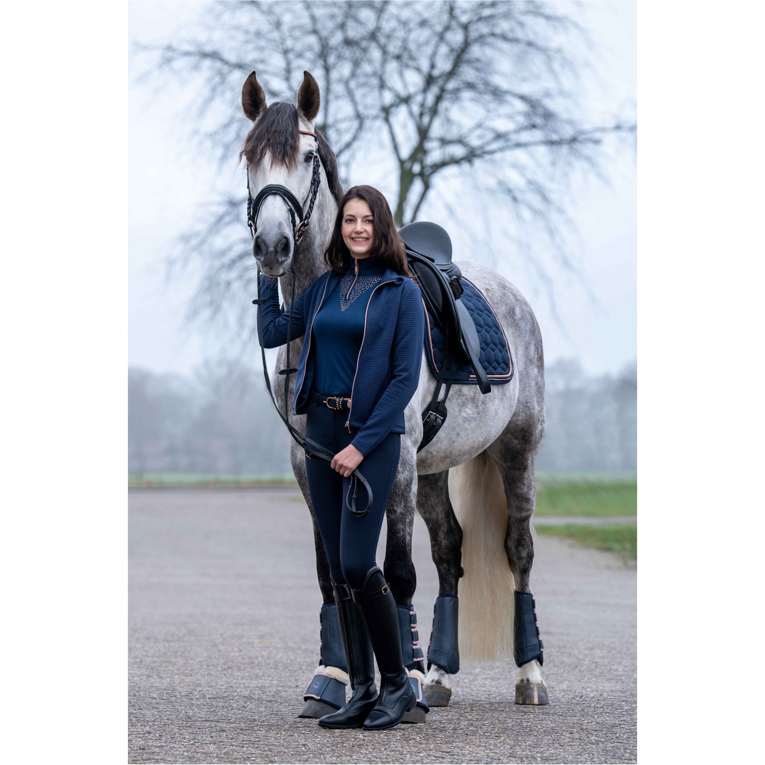 Damen Sweatjacke YVONNE dunkelblau
