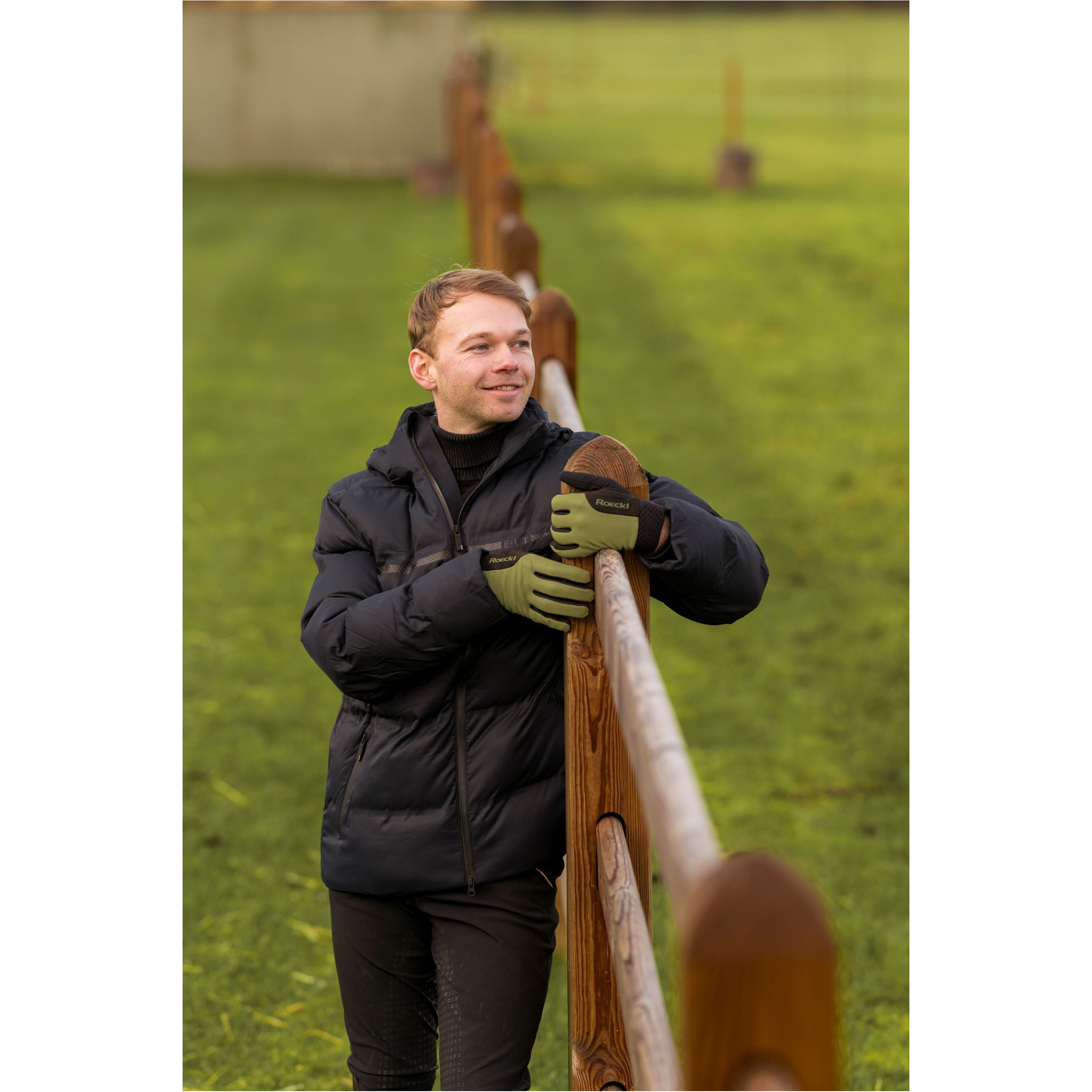 Winter Reithandschuhe WOLFACH olive reflect