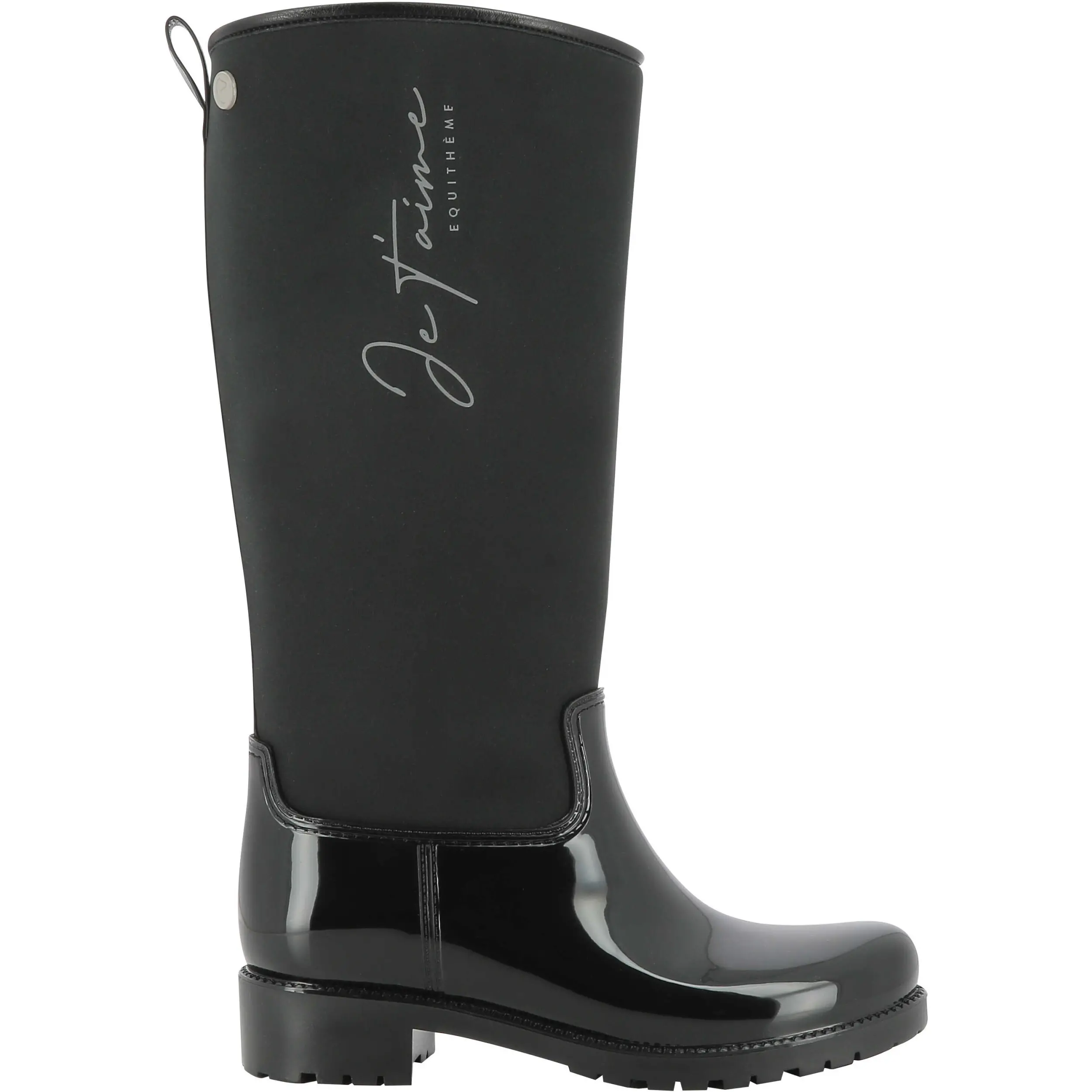 Damen Gummistiefel Je t'aime schwarz