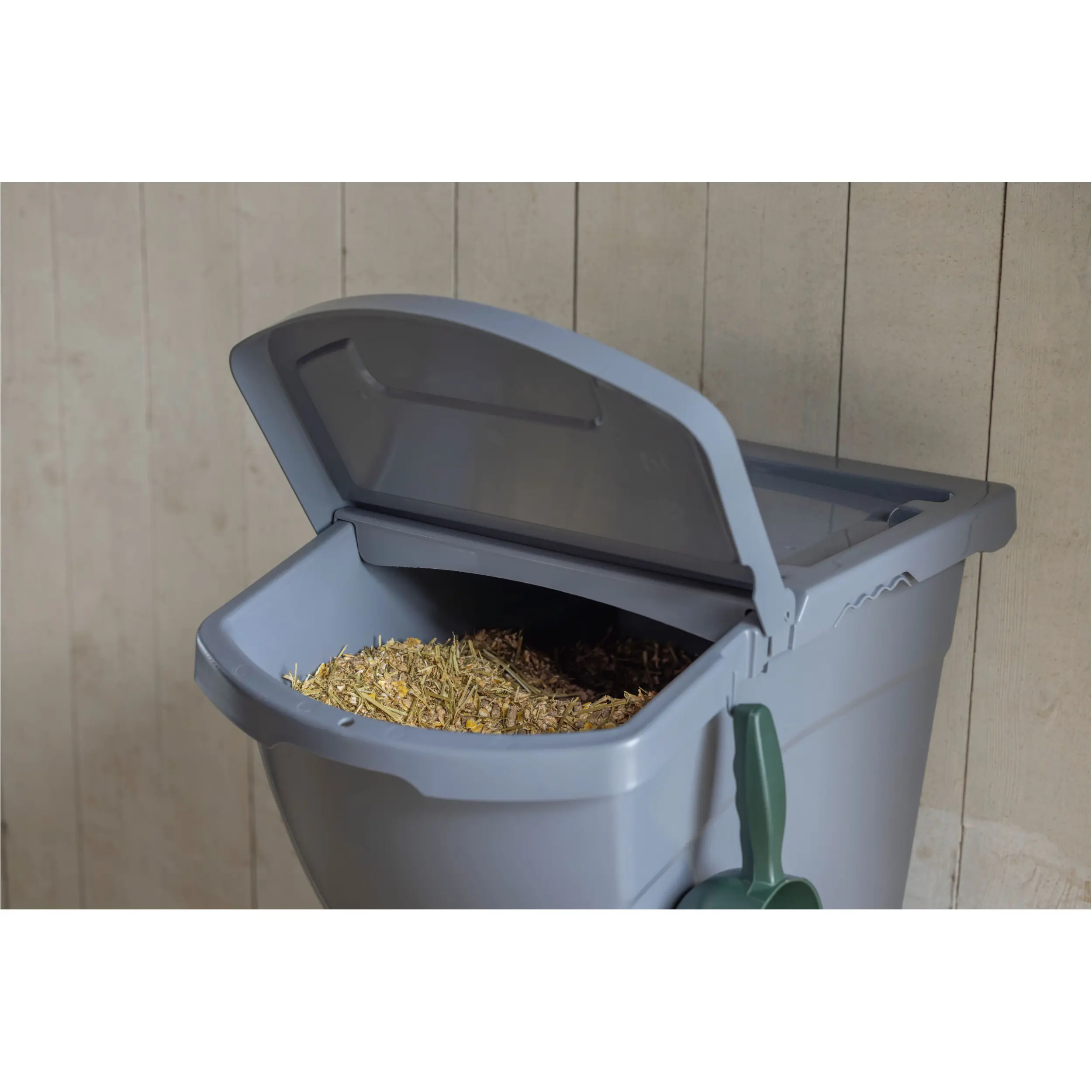 Futterbox stapelbar mit Deckel grau 40l