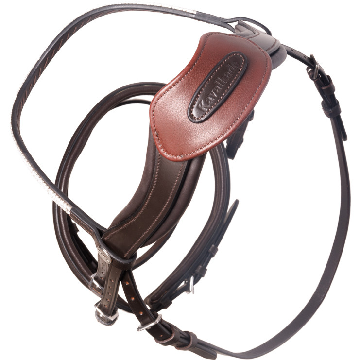 Genickstück offen mit Brücke MALOU braun