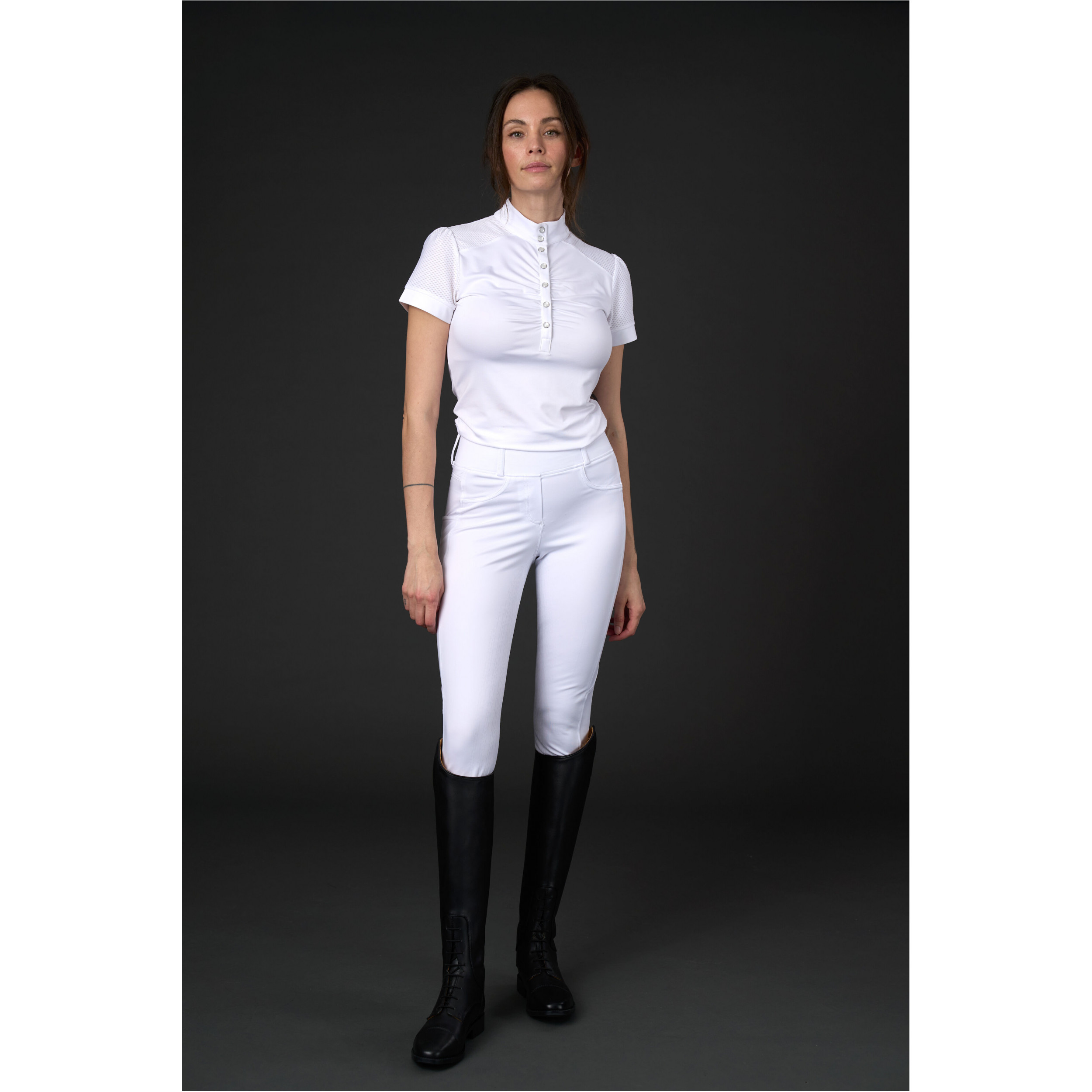 Damen Turniershirt Kurzarm HAZEL weiß