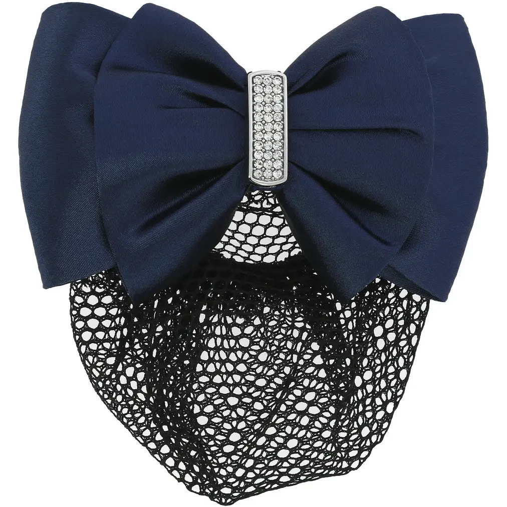Haarnetz-Haarspange mit Strass marineblau
