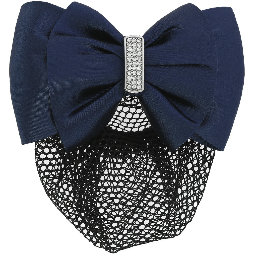 Haarnetz-Haarspange mit Strass marineblau