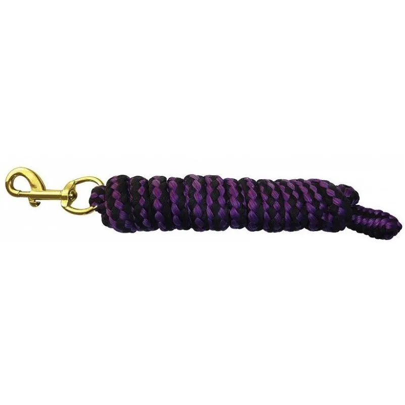 Führstrick mit Karabinerhaken SOFT violett/schwarz 200cm