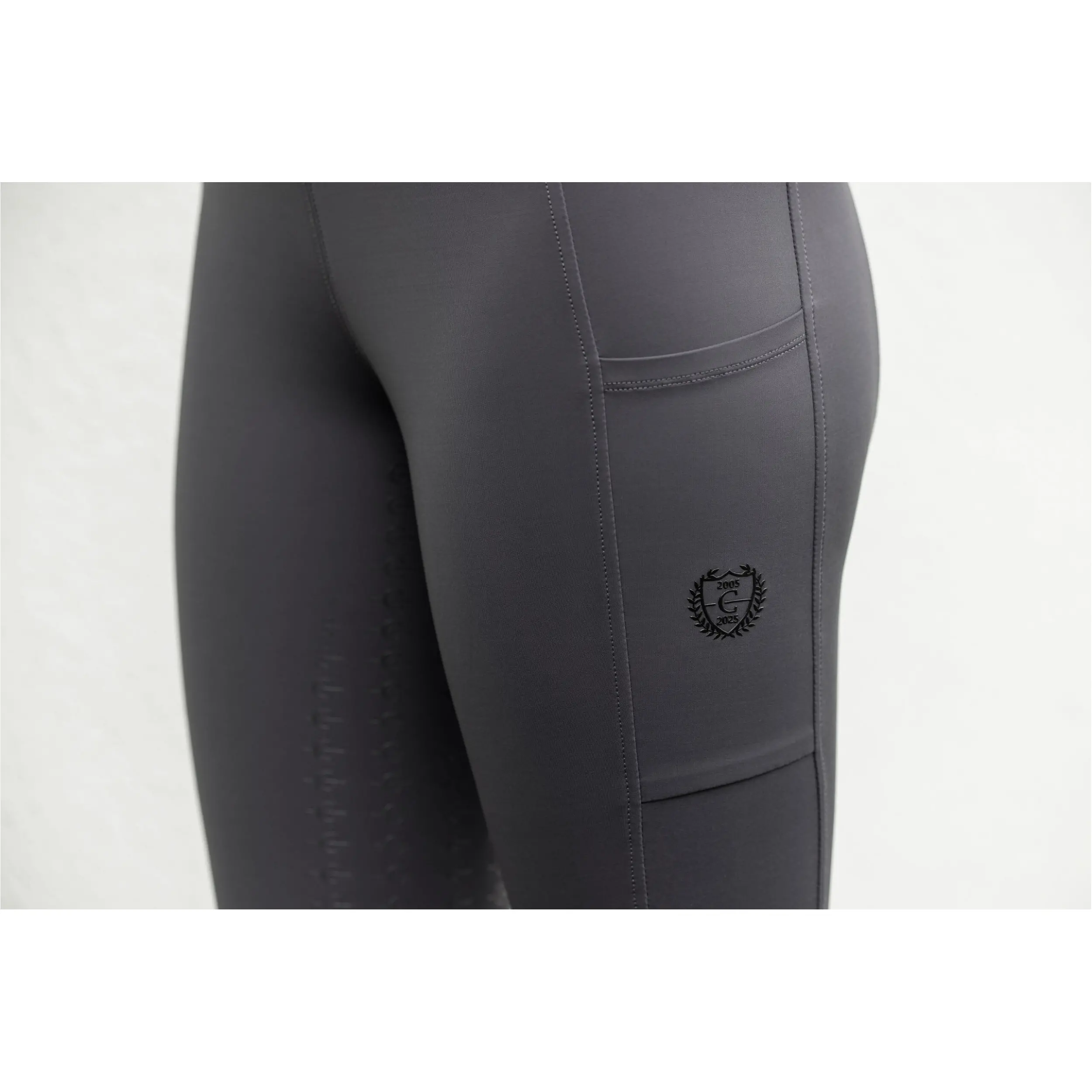 Damen Reitleggings Silikon Vollbesatz ANNIVERSARY graphite