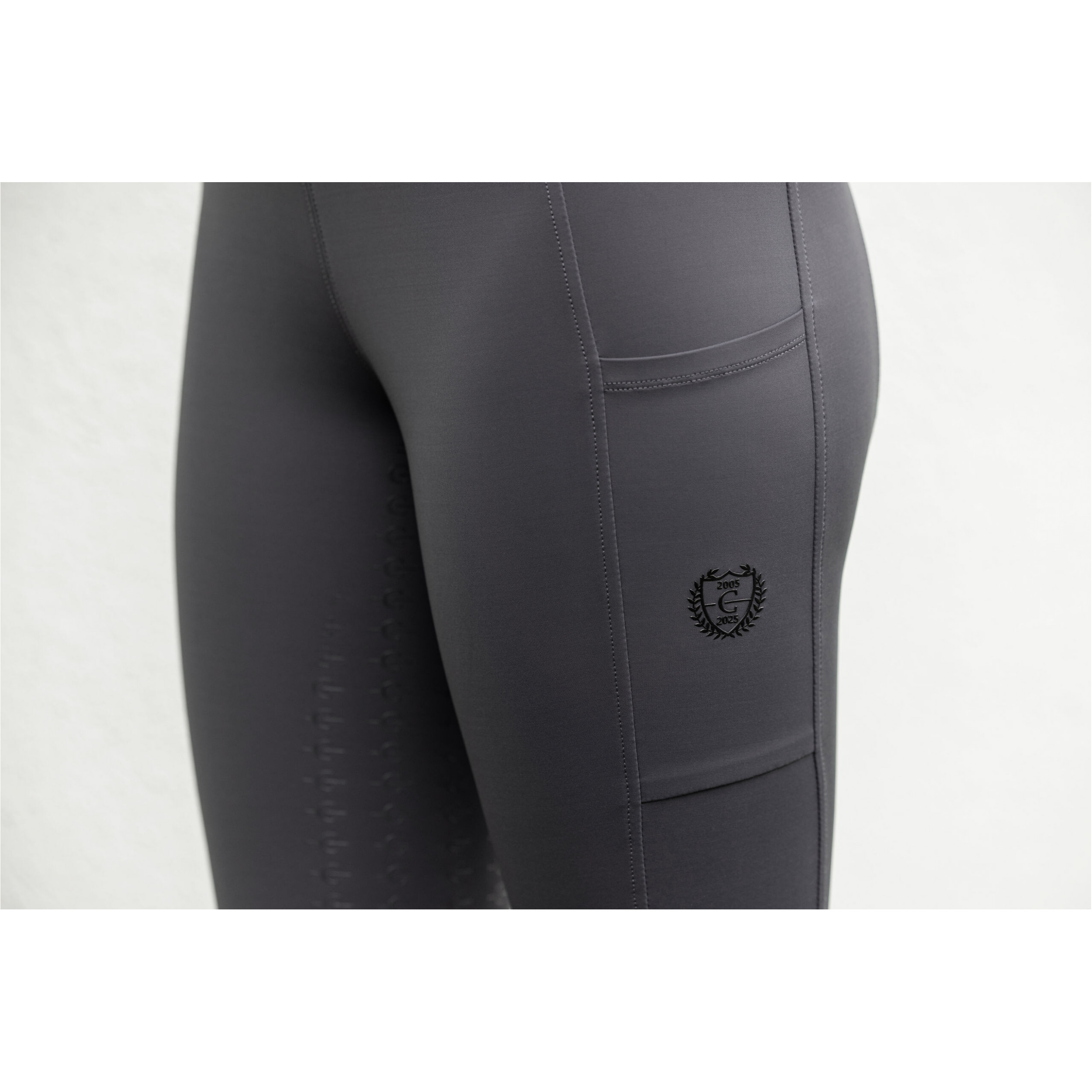Damen Reitleggings Silikon Vollbesatz ANNIVERSARY graphite