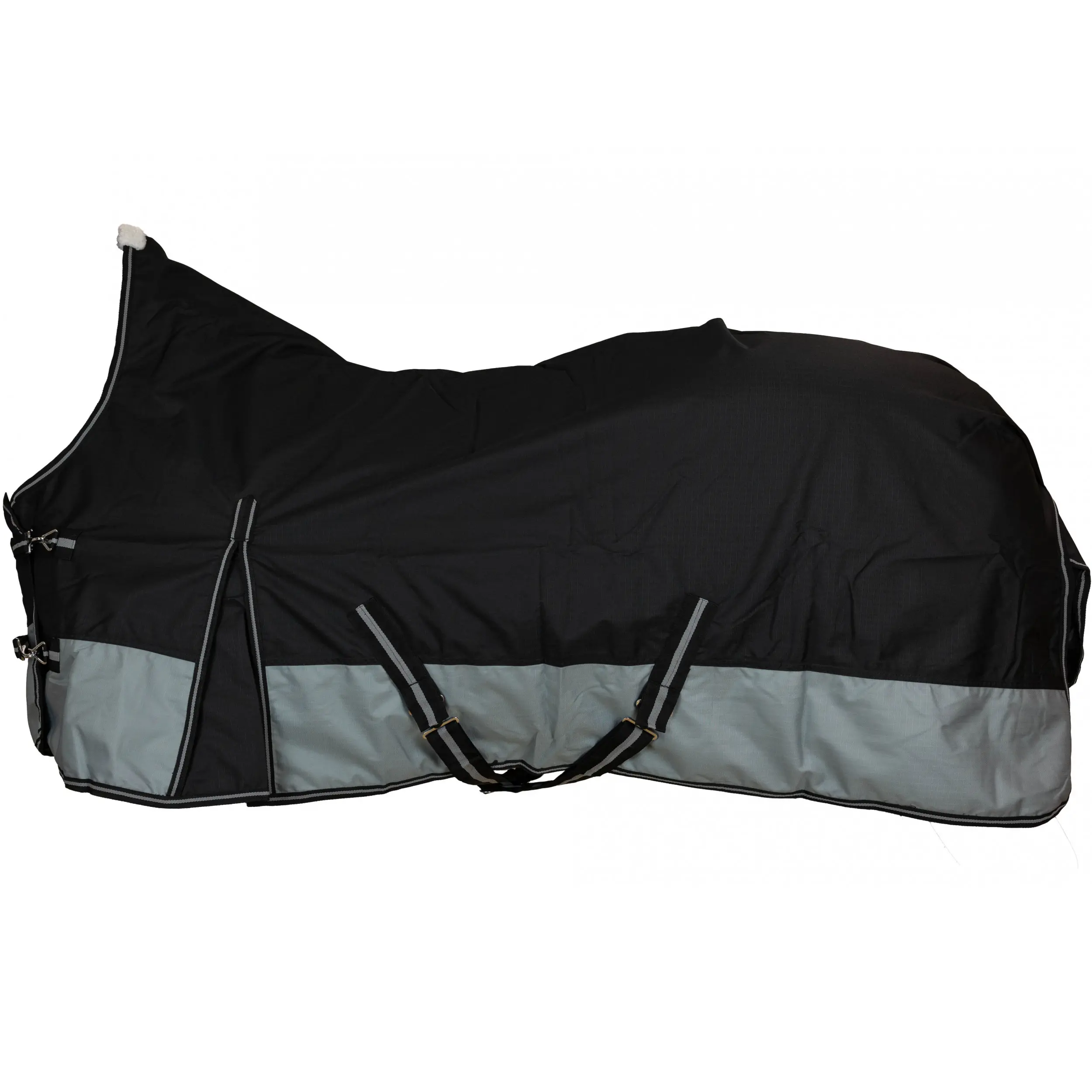 Weidedecke High Neck Polarfleece 600D BASICLINE schwarz/grau