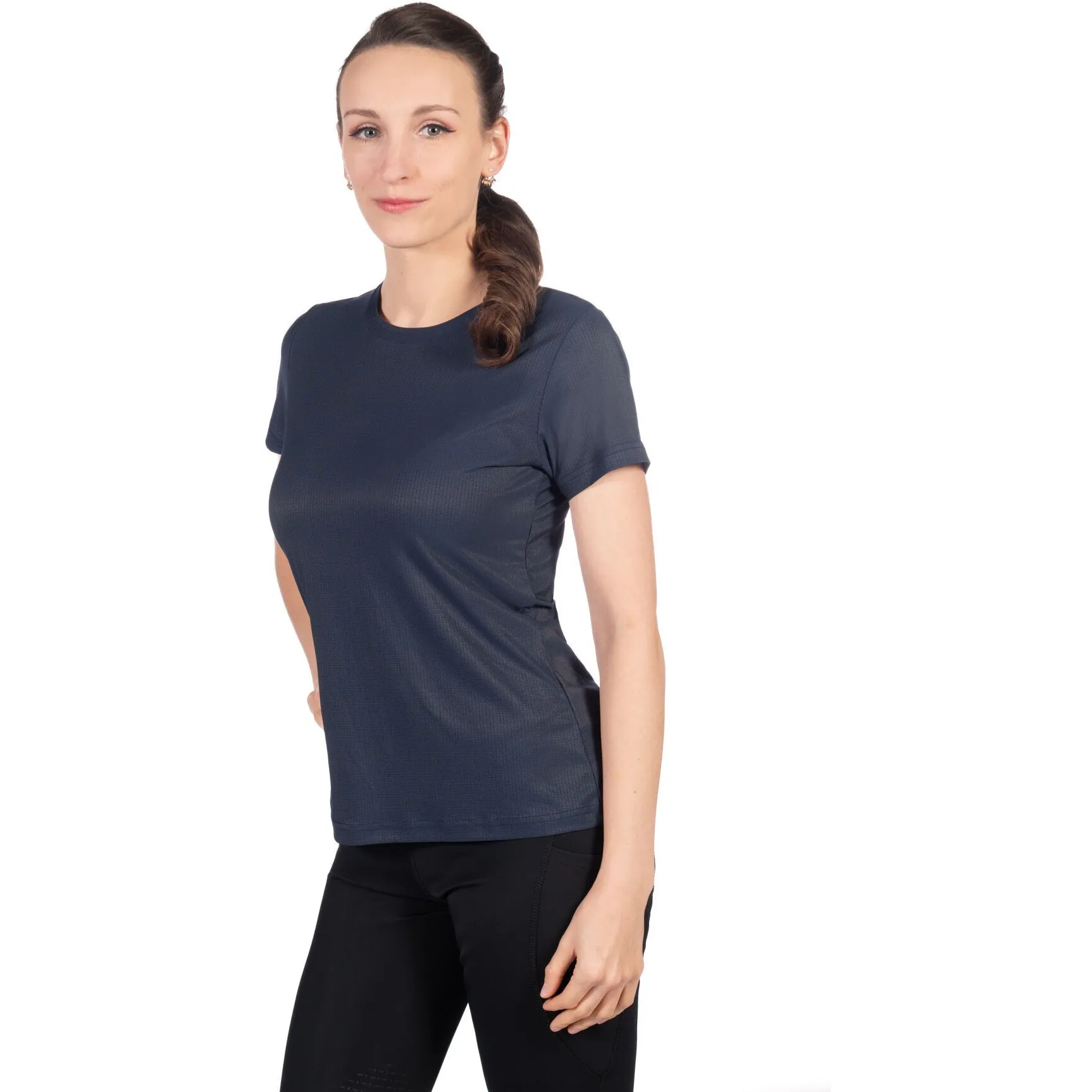 Damen T-Shirt SPORTY MESH dunkelblau