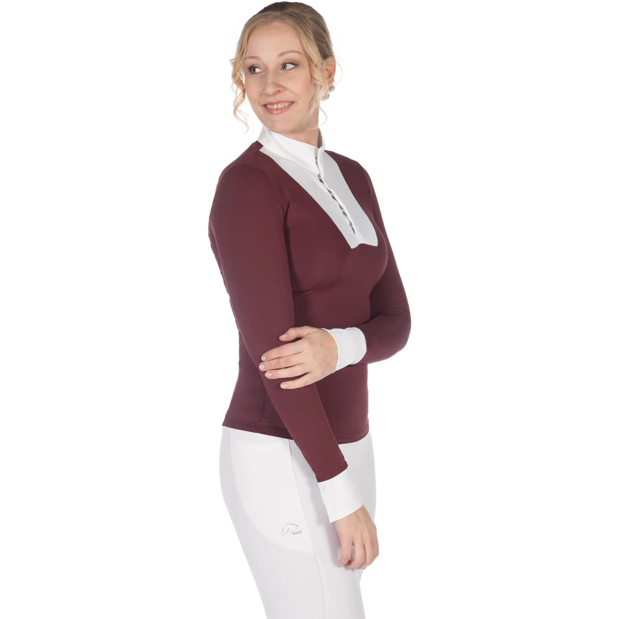 Damen Turniershirt Langarm VIRGINIA bordeaux