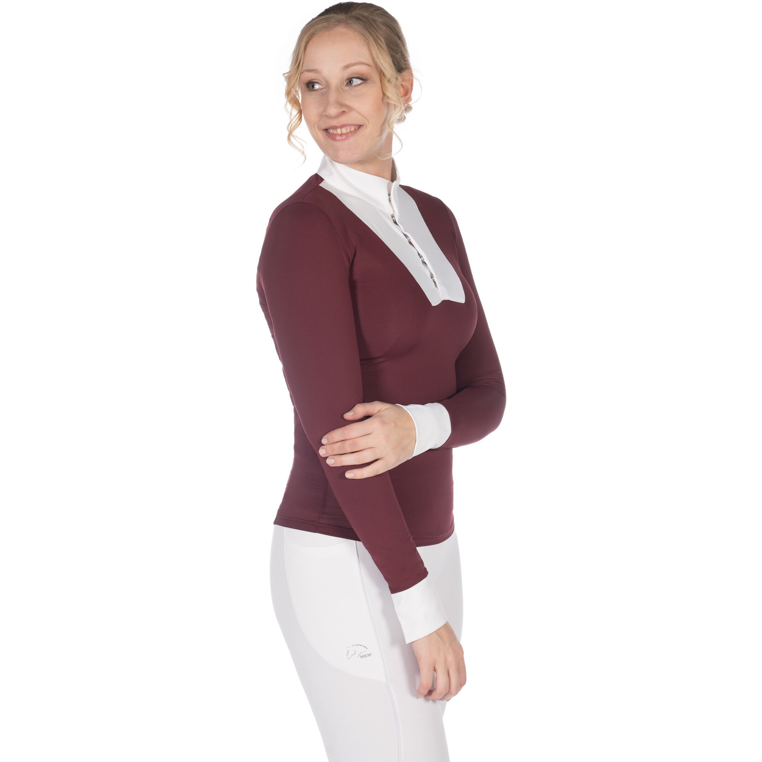 Damen Turniershirt Langarm VIRGINIA bordeaux