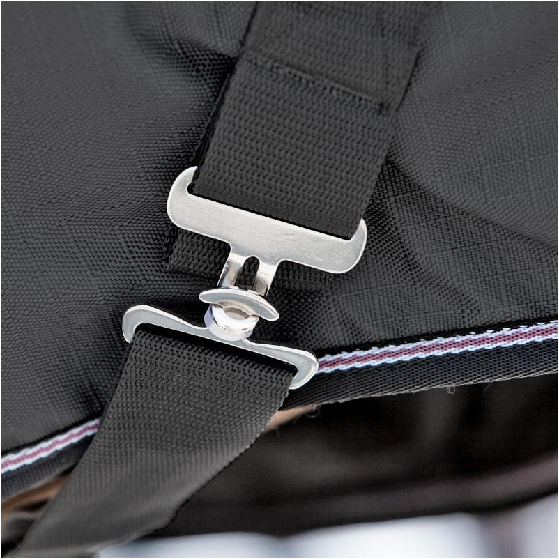 Outdoordecke 1200D KALTBLUT schwarz/schwarz-bordeaux-grau