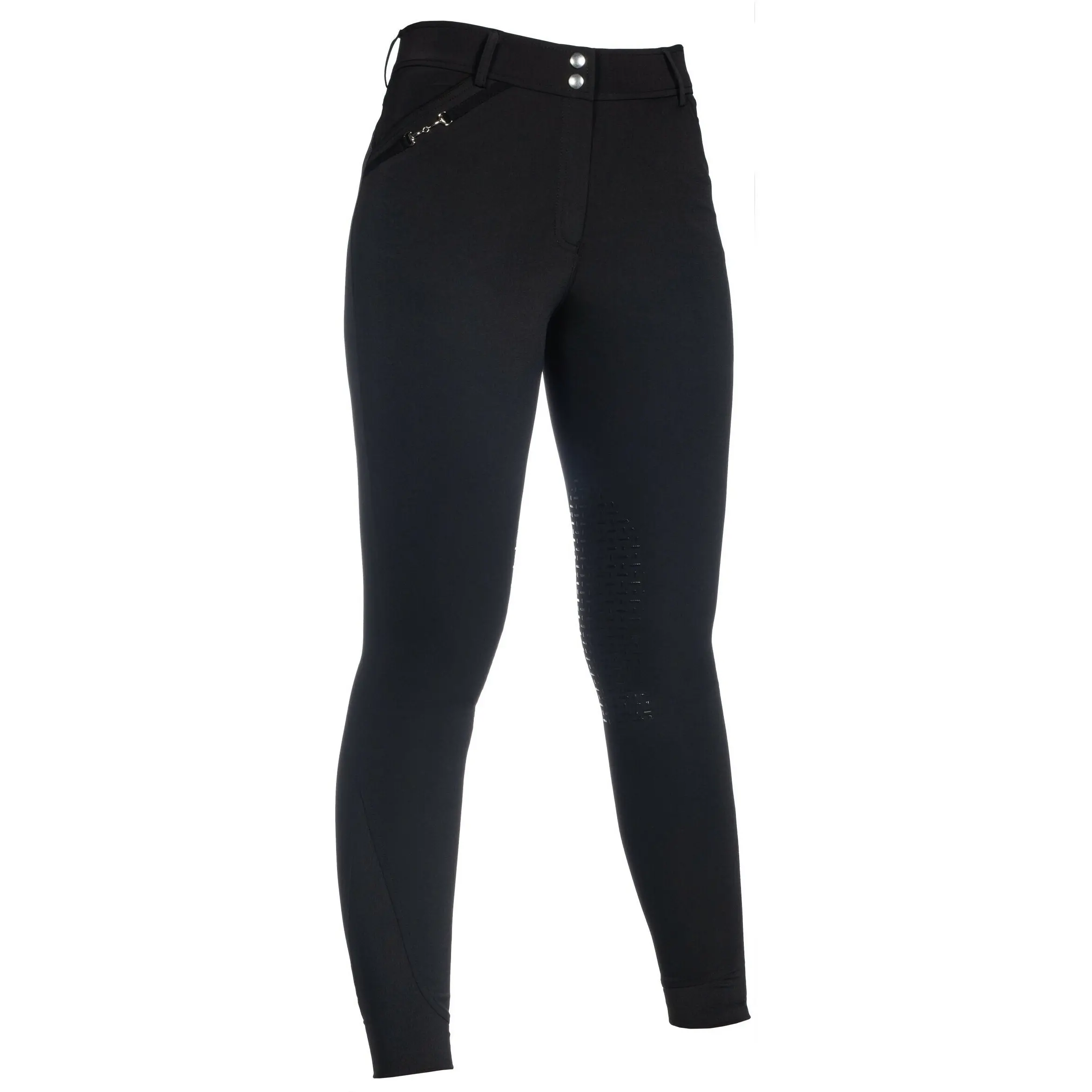 Damen Reithose Silikon Kniebesatz ESSENTIALS schwarz