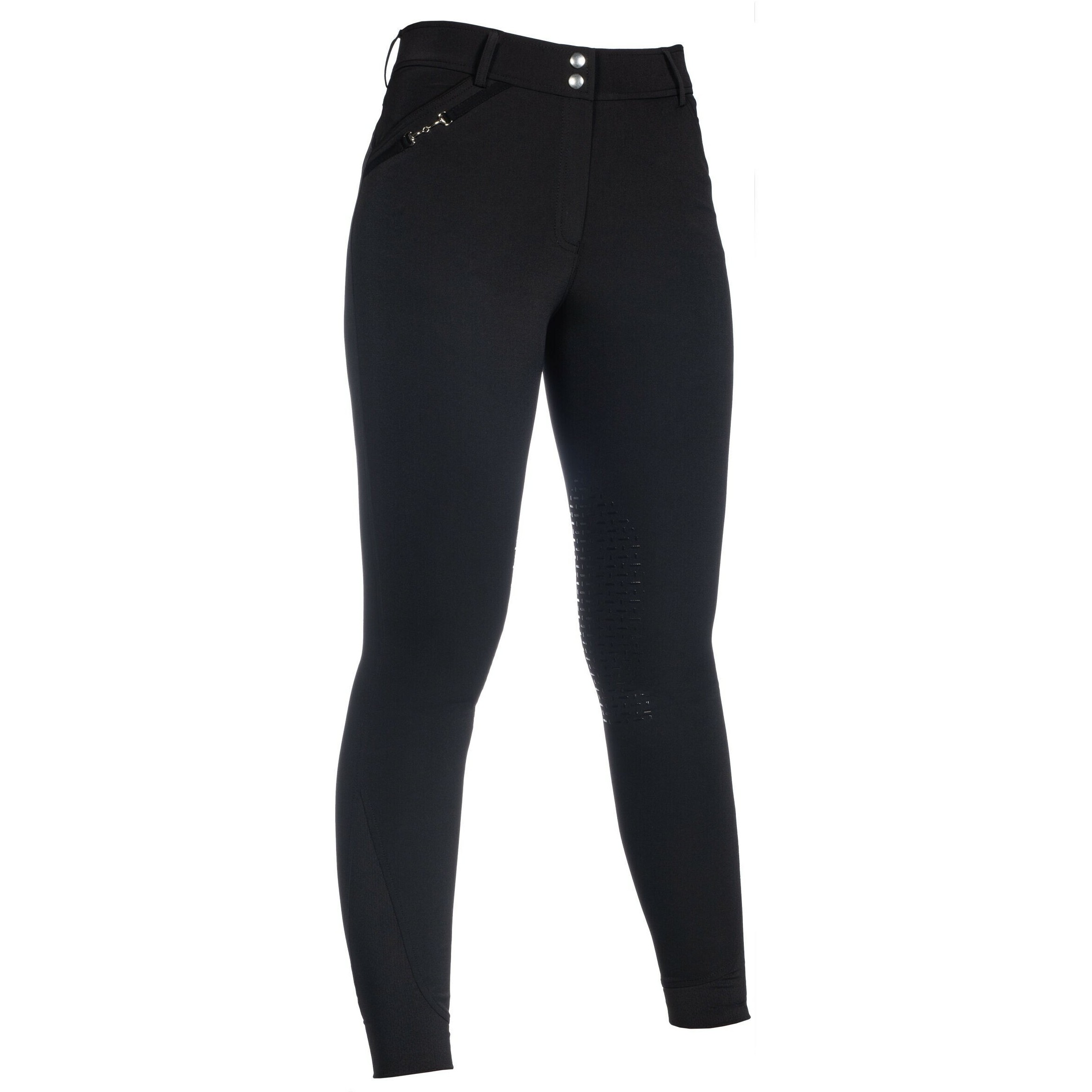 Damen Reithose Silikon Kniebesatz ESSENTIALS schwarz