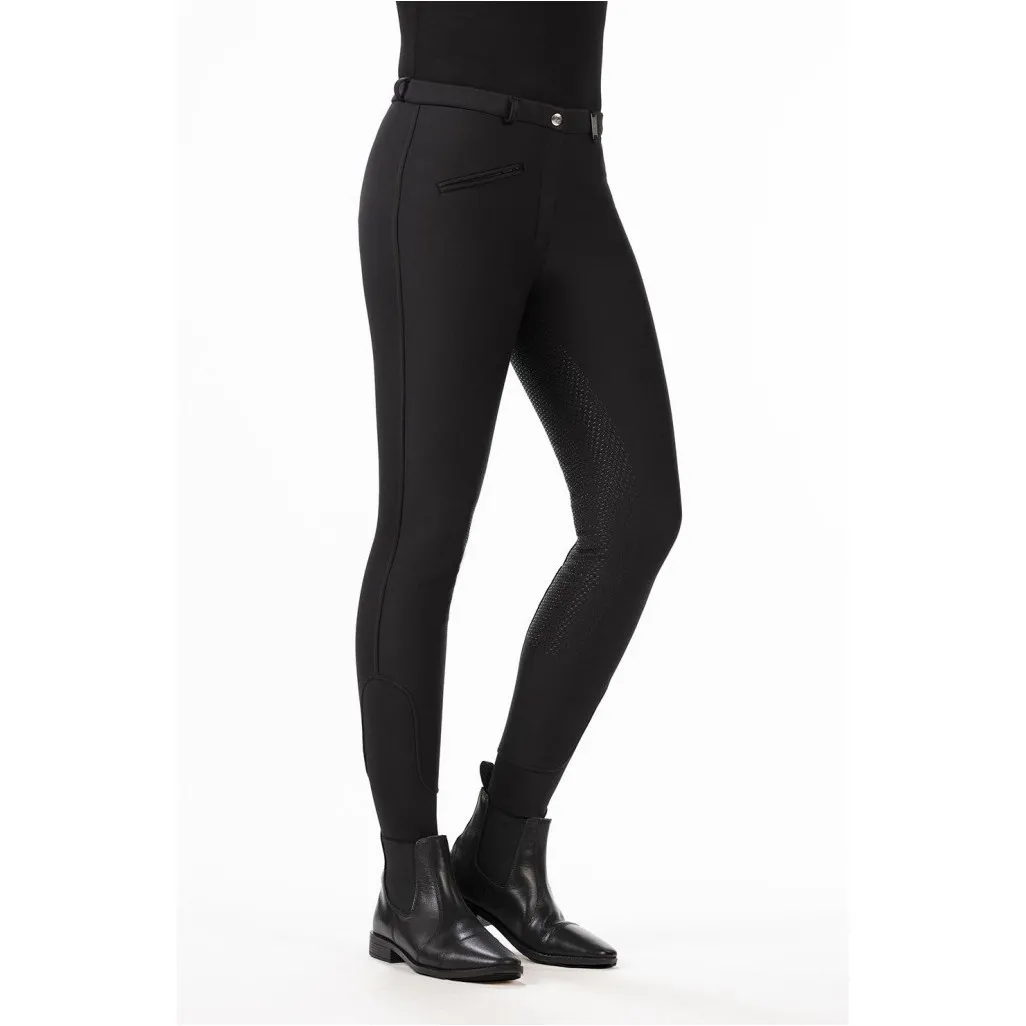 Winter Damen Reithose Silikon Vollbesatz WINNER Softshell schwarz
