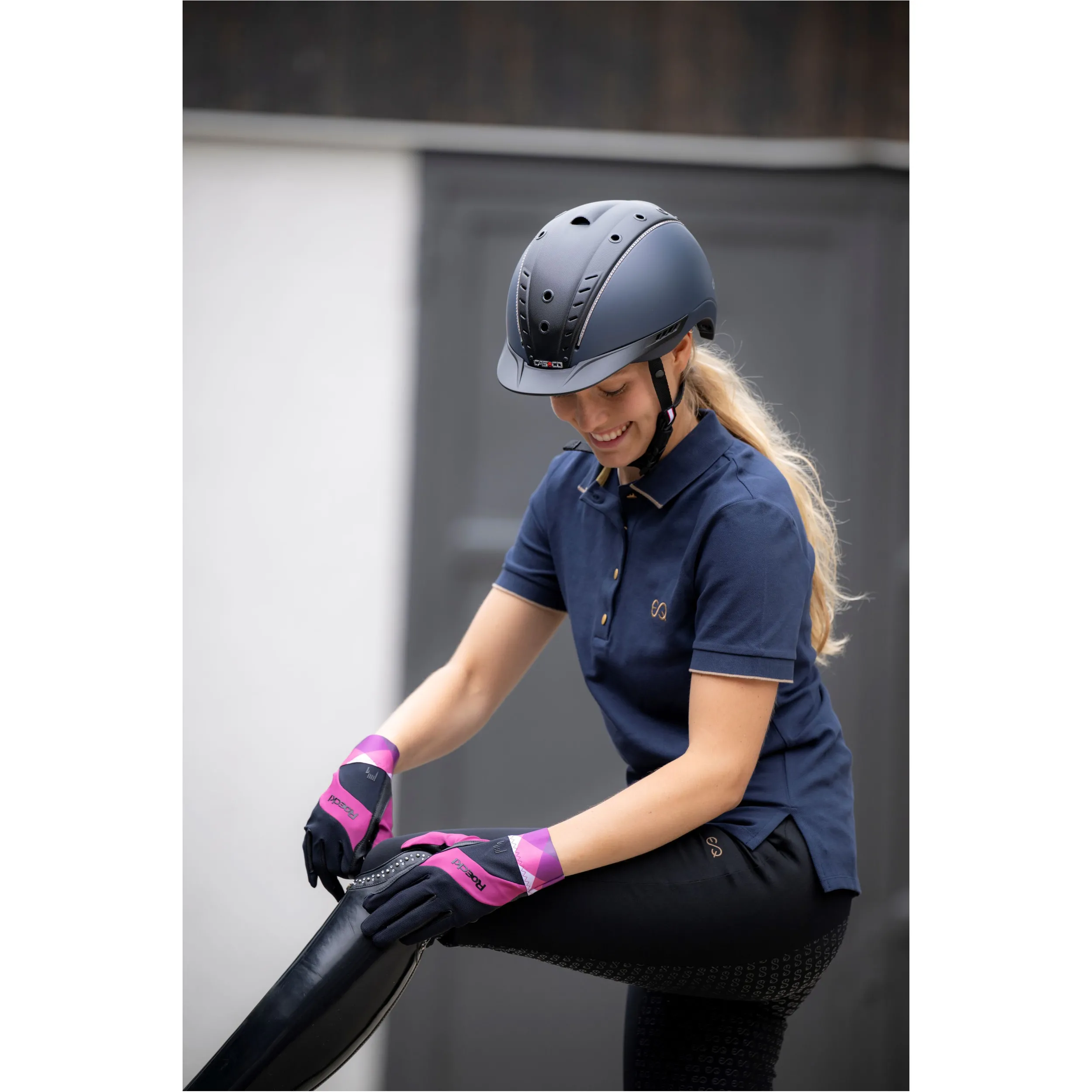 Reithandschuhe MARTINGAL black/posh pink