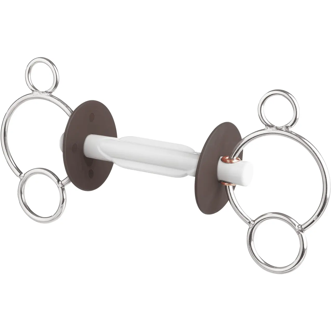 3-Ring Gebiss mit Schmetterlingsstange soft 18mm