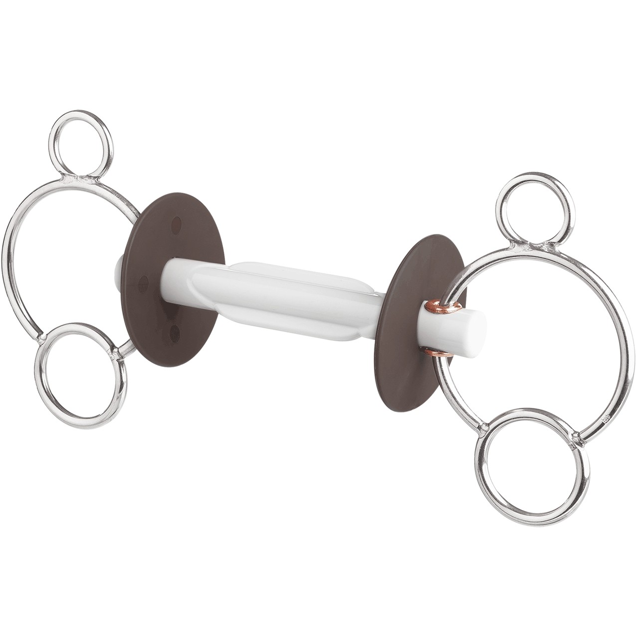 3-Ring Gebiss mit Schmetterlingsstange soft 18mm