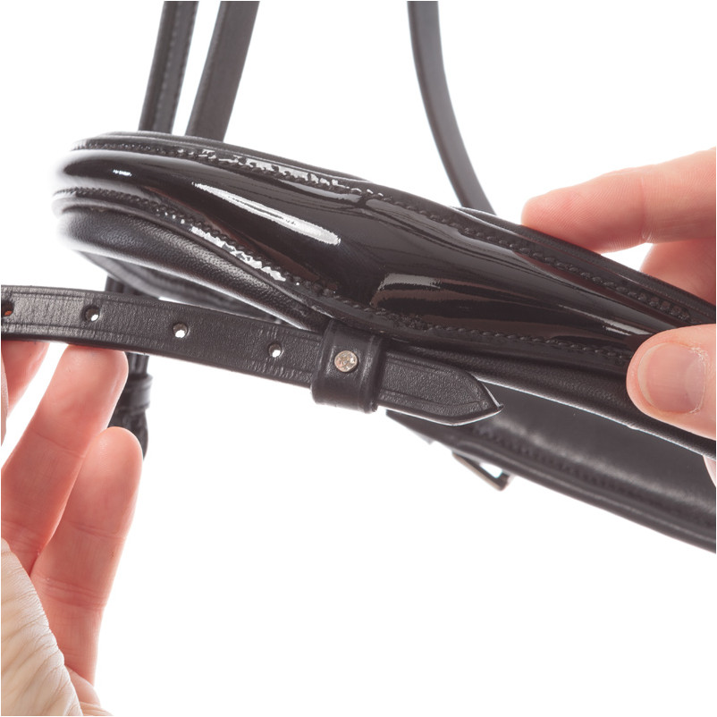 Trensenzaum schwedisch kombiniert REYNA schwarz lack/schwarz Trensenzaum schwedisch kombiniert REYNA schwarz lack/schwarz