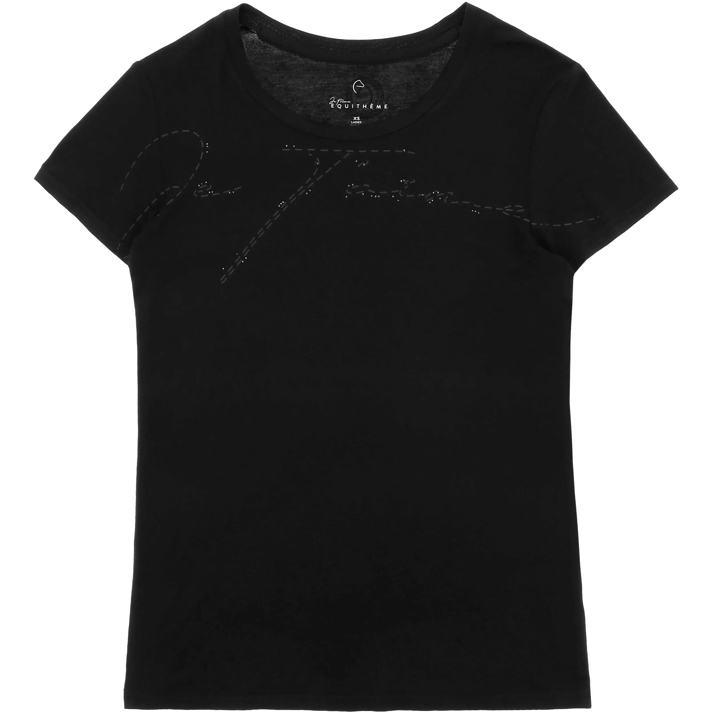 Damen T-Shirt Je t'aime EK-TESSIE schwarz