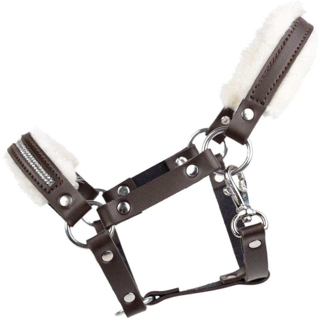 Spielzeughalfter mit Plüsch und Steinen braun Spielzeughalfter mit Plüsch und Steinen braun