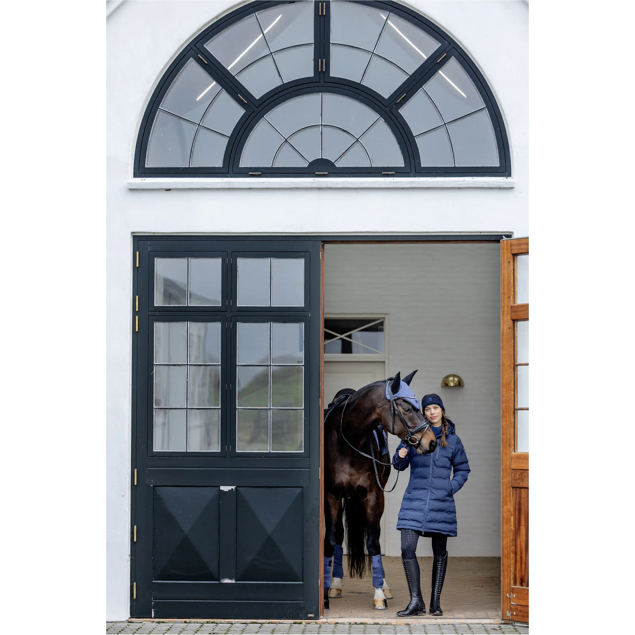 Winter Damen Reitmantel wattiert VITA navy