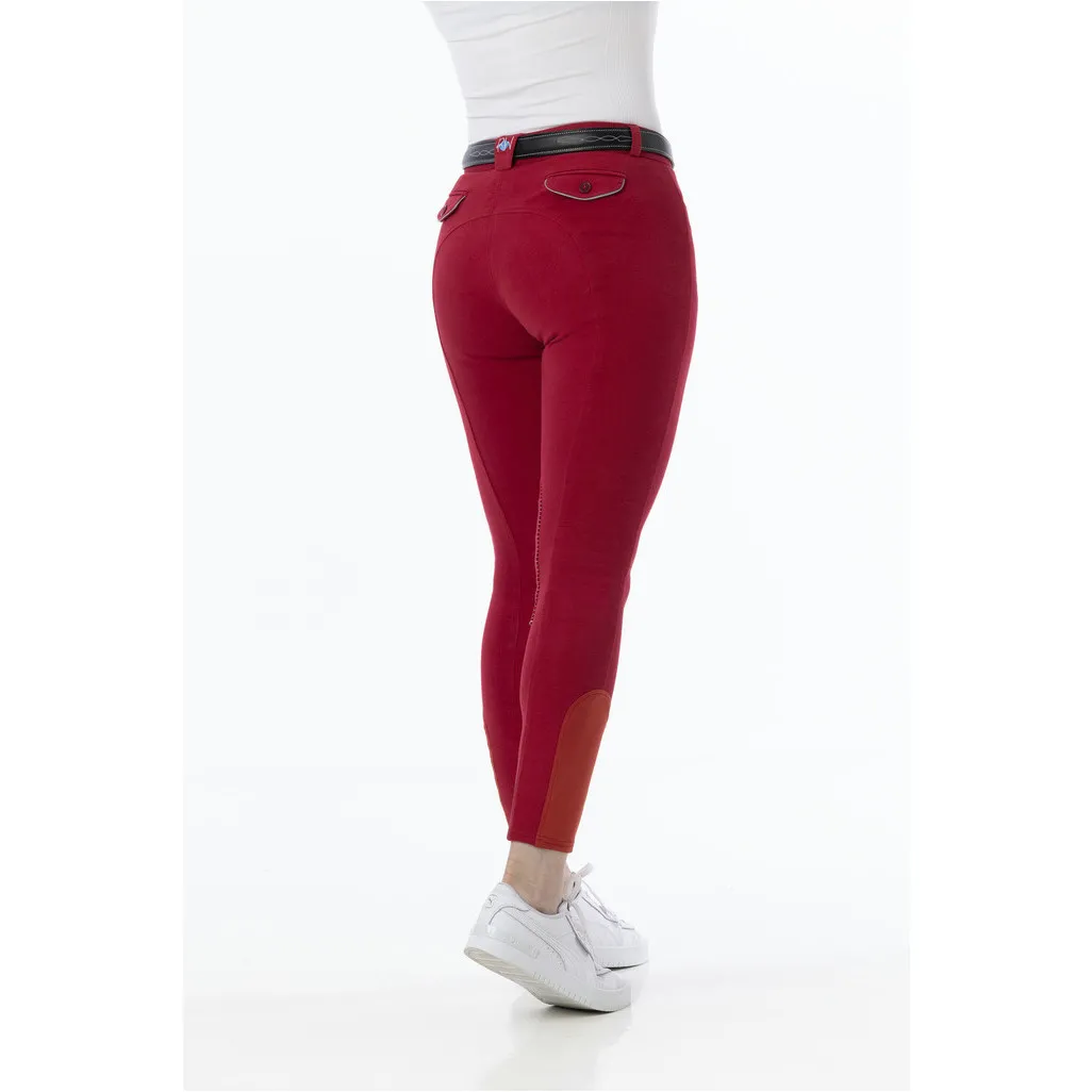 Kinder Reithose Kniebesatz ALEXANDRIE rot