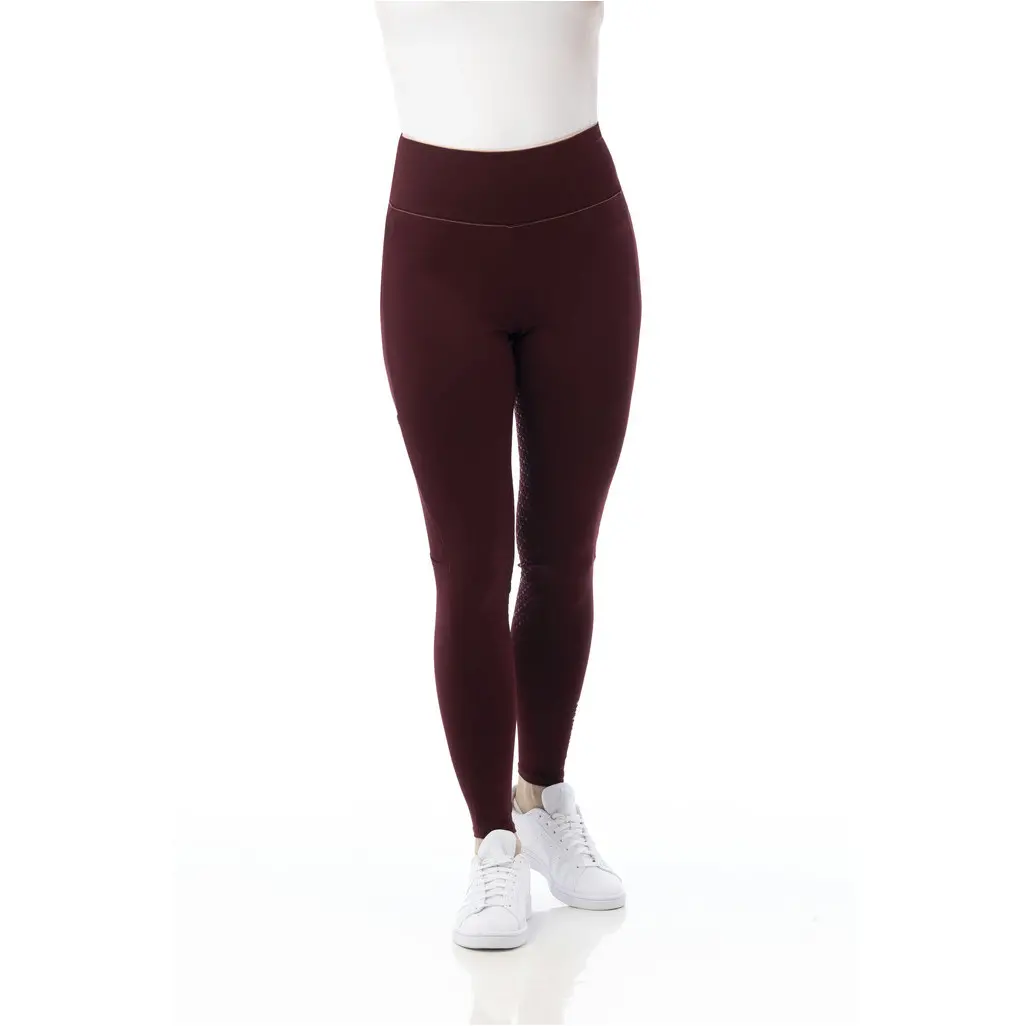 Damen Reitleggings Silikon Vollbesatz LYLY dunkelrot