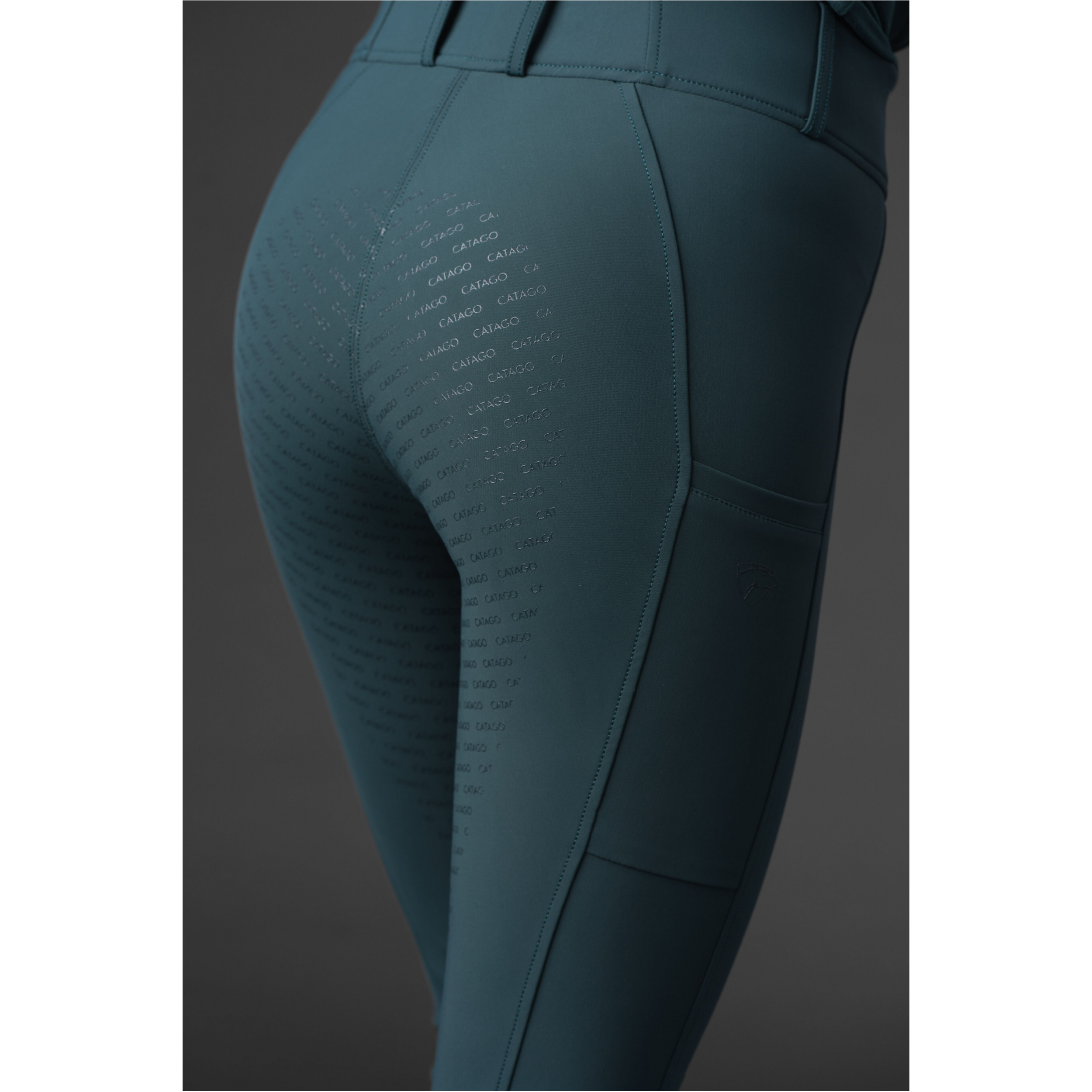 Damen Reitleggings Silikon Vollbesatz RIVER F/G mit Gürtelschlaufen ponderosa pine