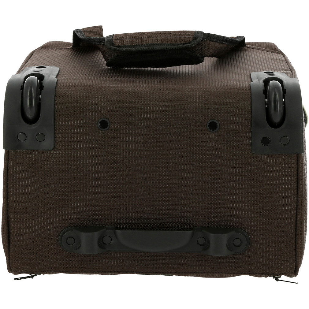 Putztasche mit Rollen braun
